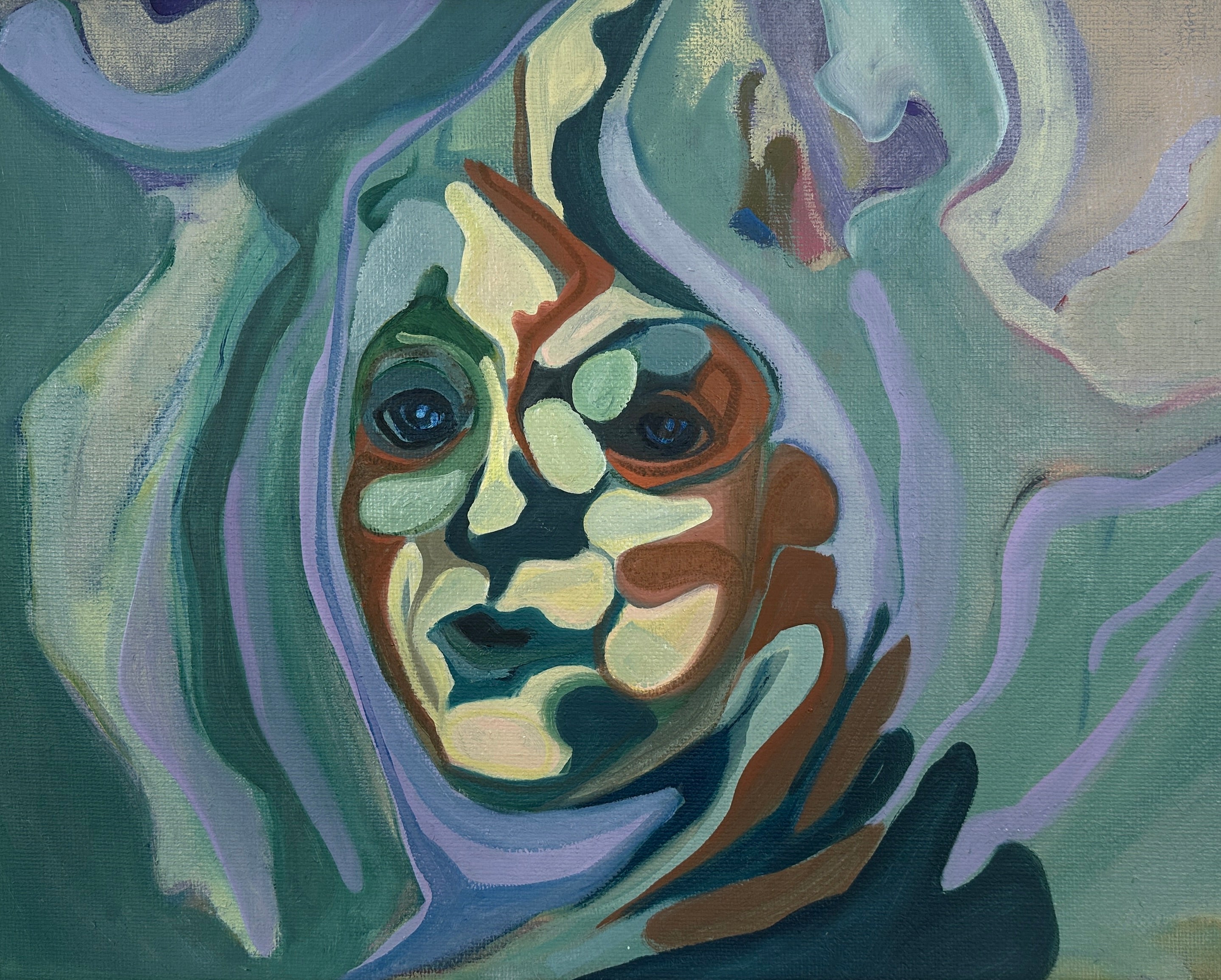 Imaginative Portrait, oil on jute canvas, original artwork