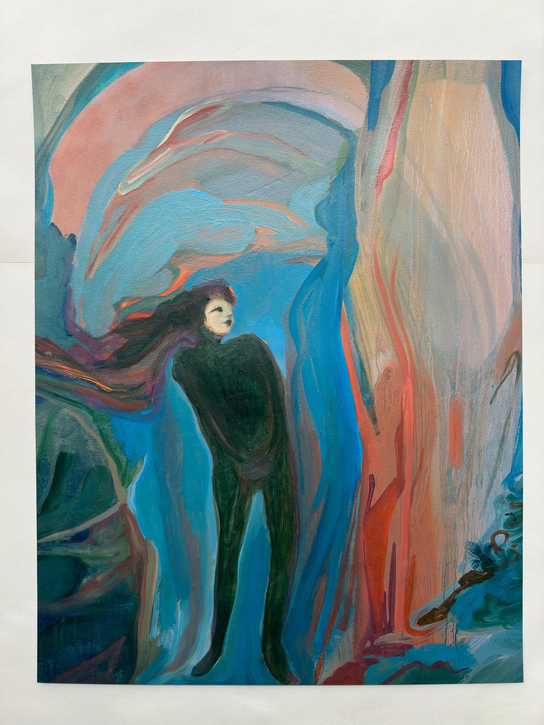 Woman's Portrait, oil on paper, original work