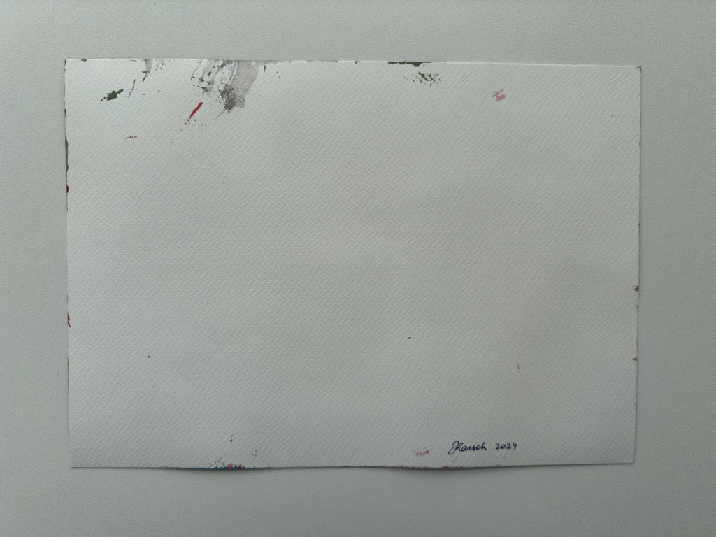 Red scarf, female portrait, acrylic on paper, original