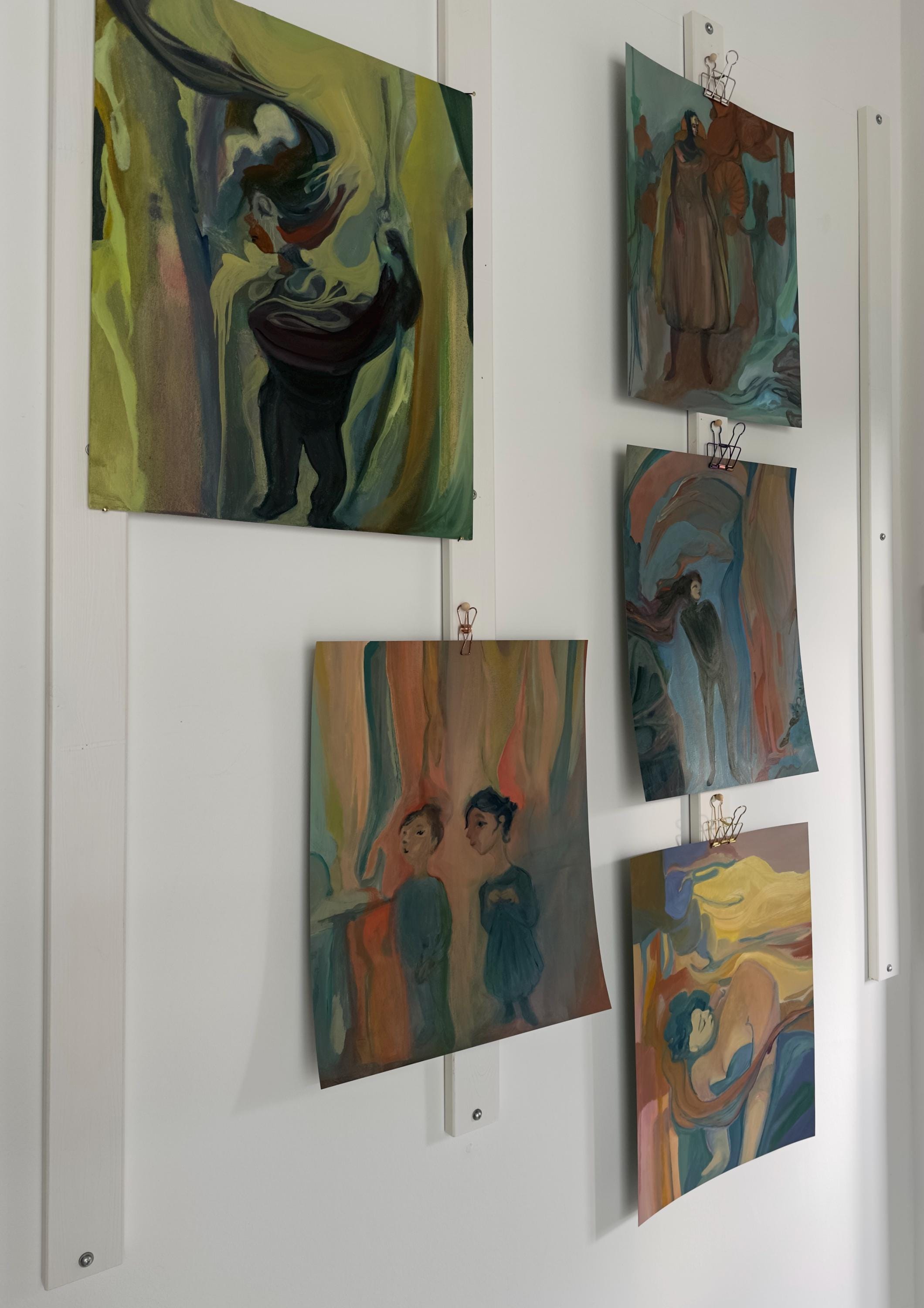 Dreamer, oil on paper, original art