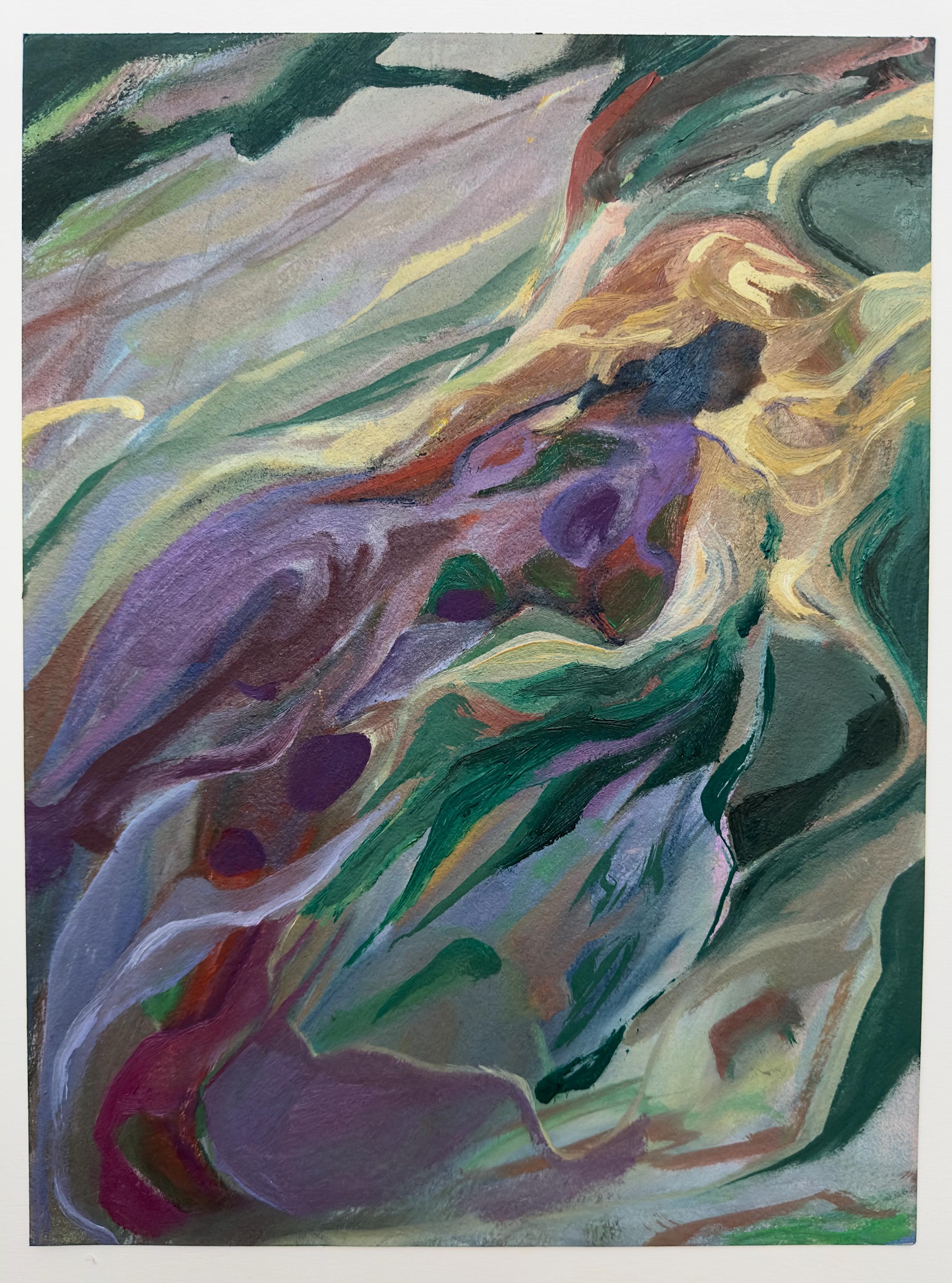 At the Window, oilpainting on paper, original art