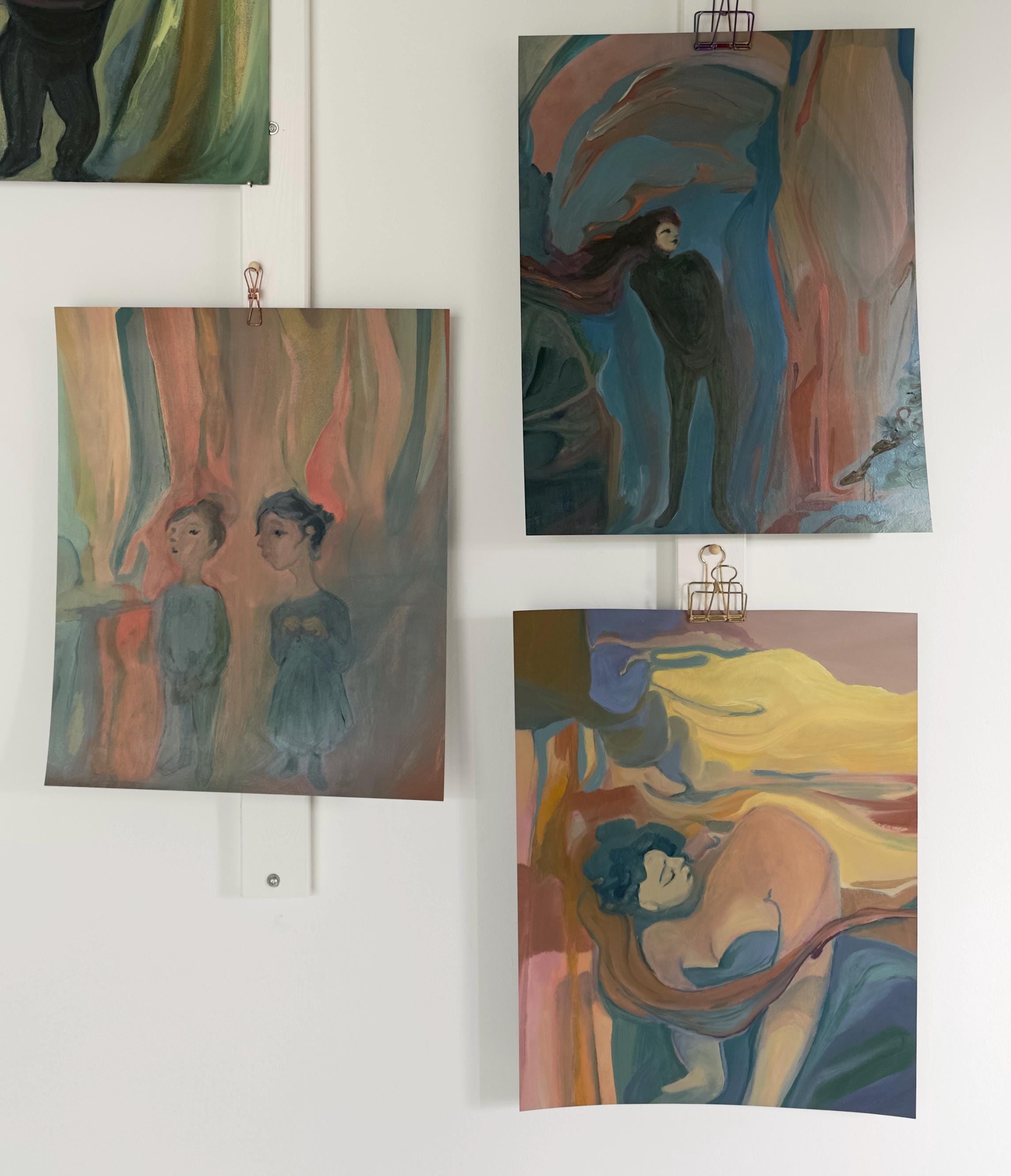 Woman's Portrait, oilpainting on paper, original work