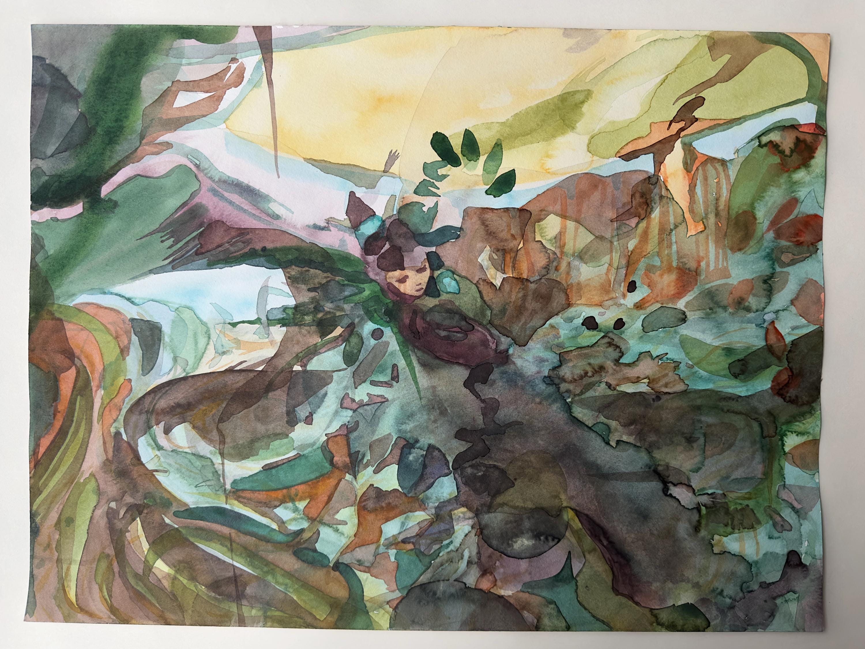 Swirl, Watercolor on Paper, Original