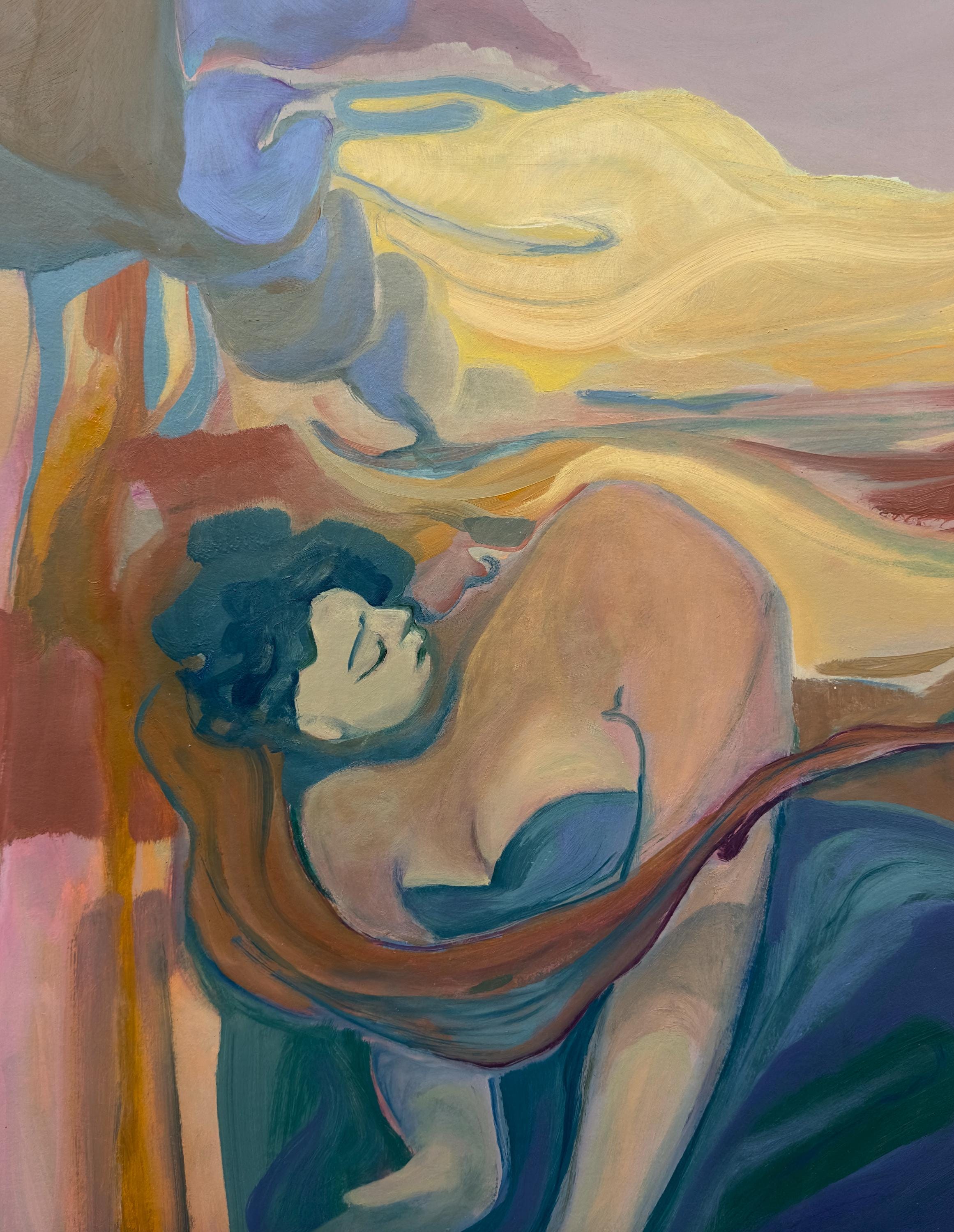 Woman's Portrait, oilpainting on paper, original work