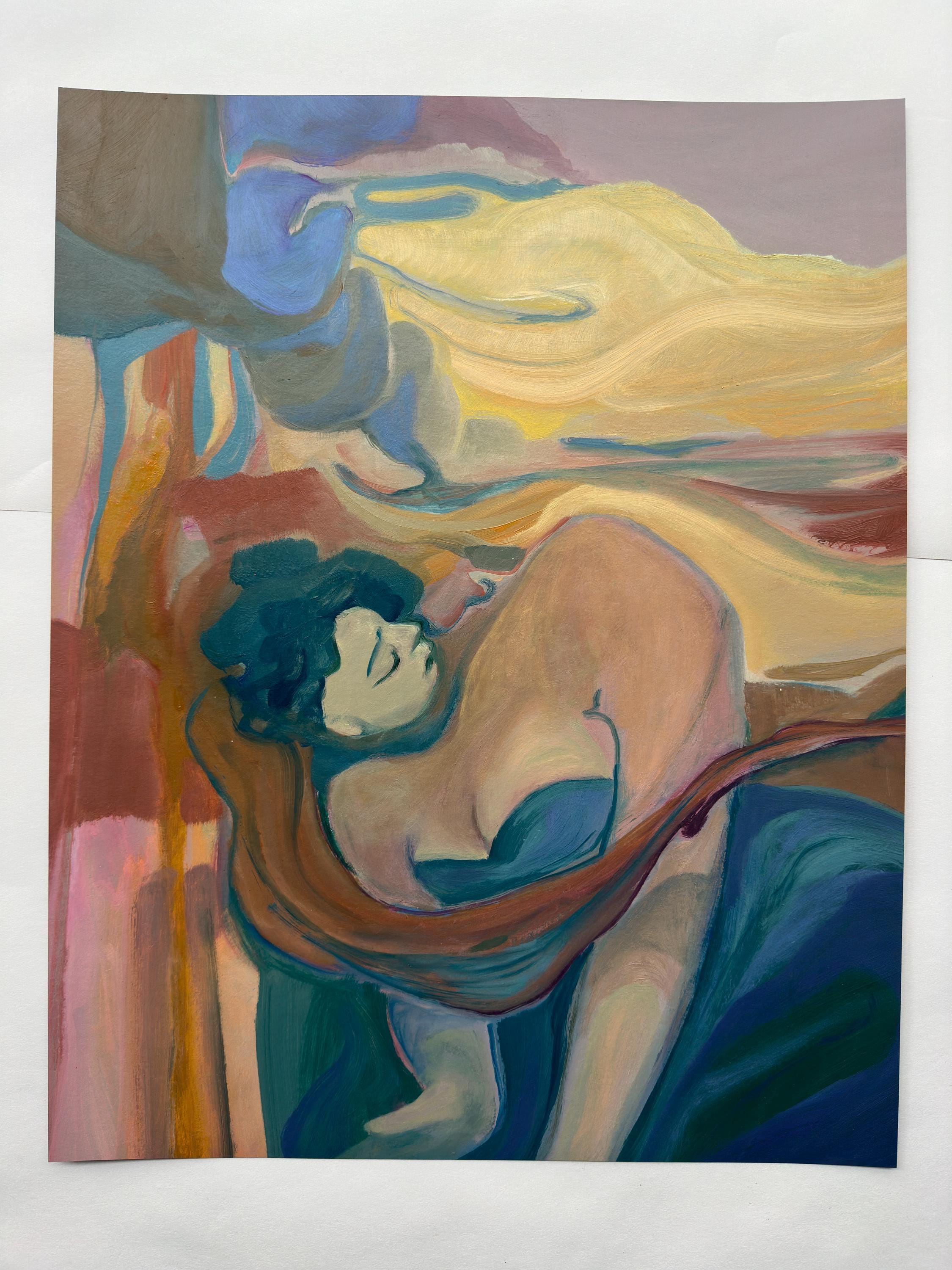 Woman's Portrait, oilpainting on paper, original work