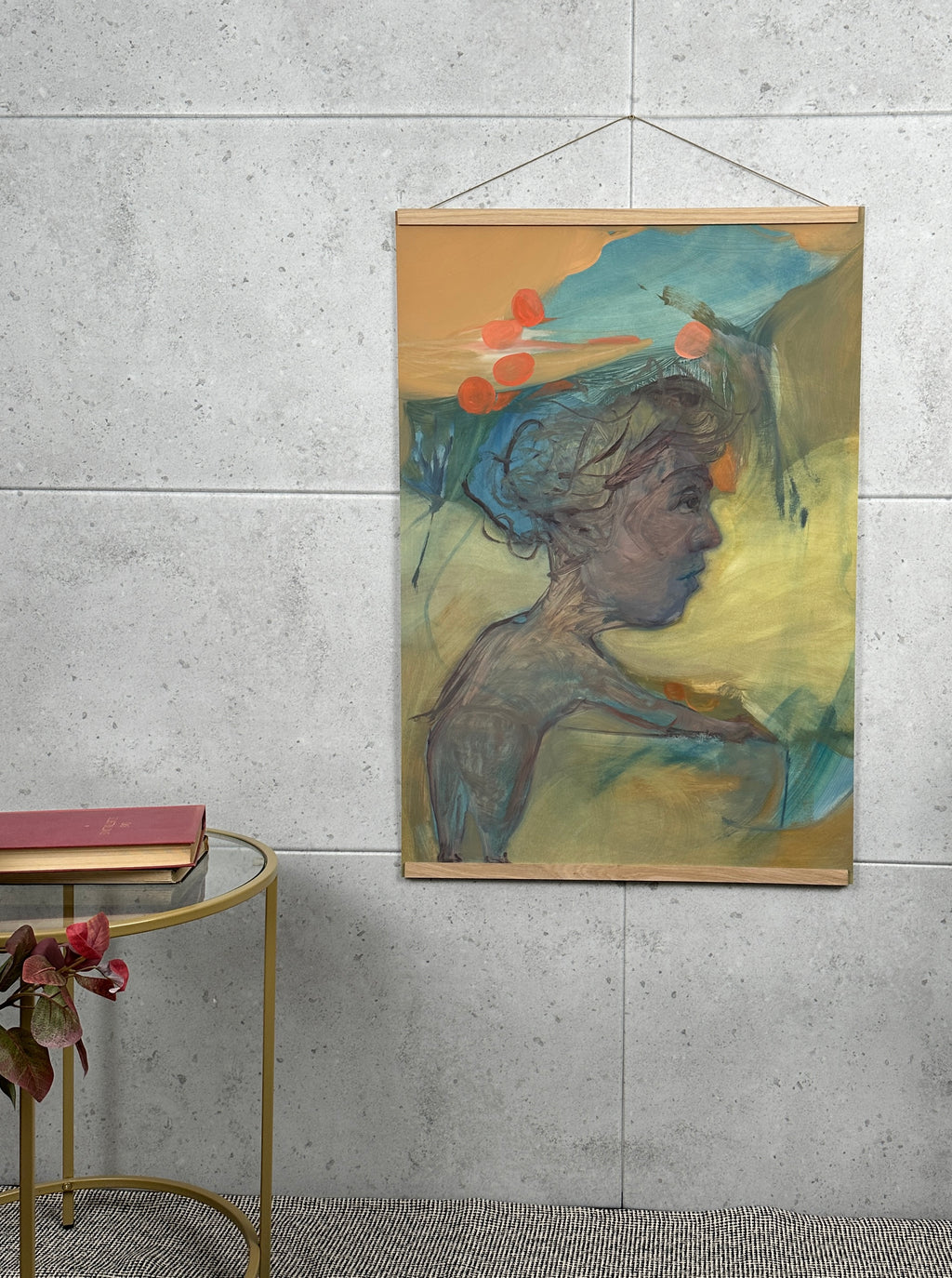 Woman's figure, oilpainting on primed paper, original work