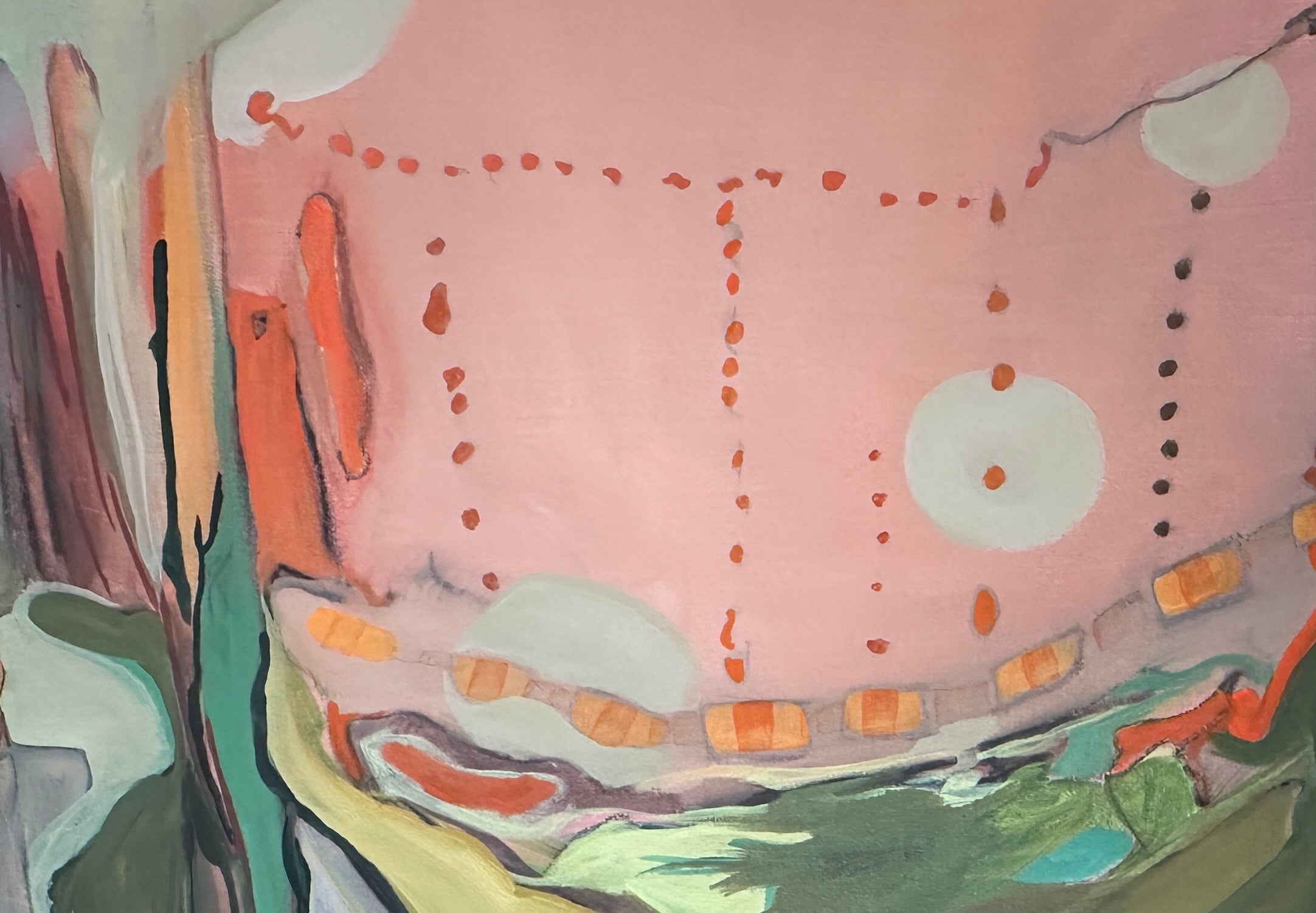 Wild Composition, oil on canvas on cardboard, original artwork