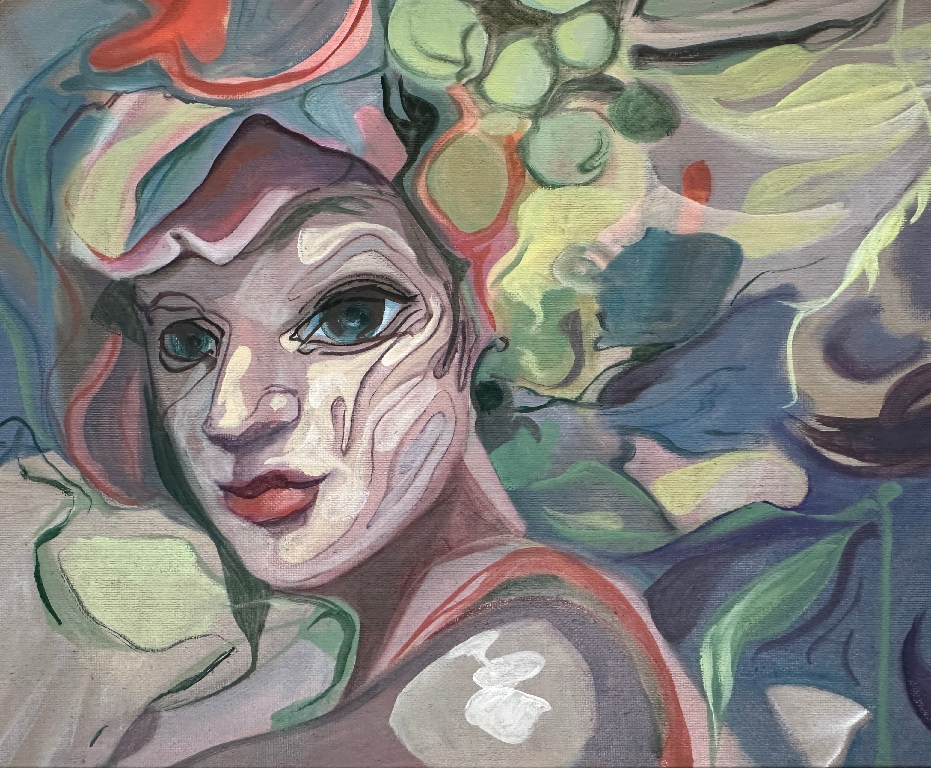 Savage Portrait, oil on jute canvas, original artwork