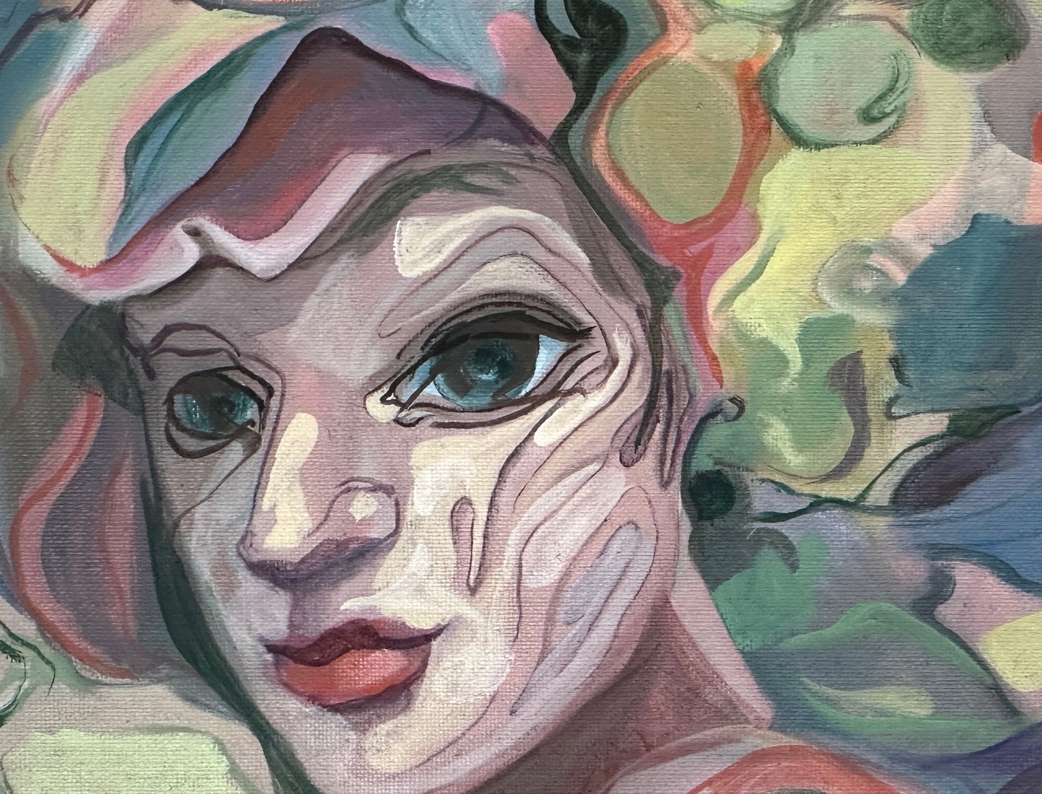 Savage Portrait, oil on jute canvas, original artwork