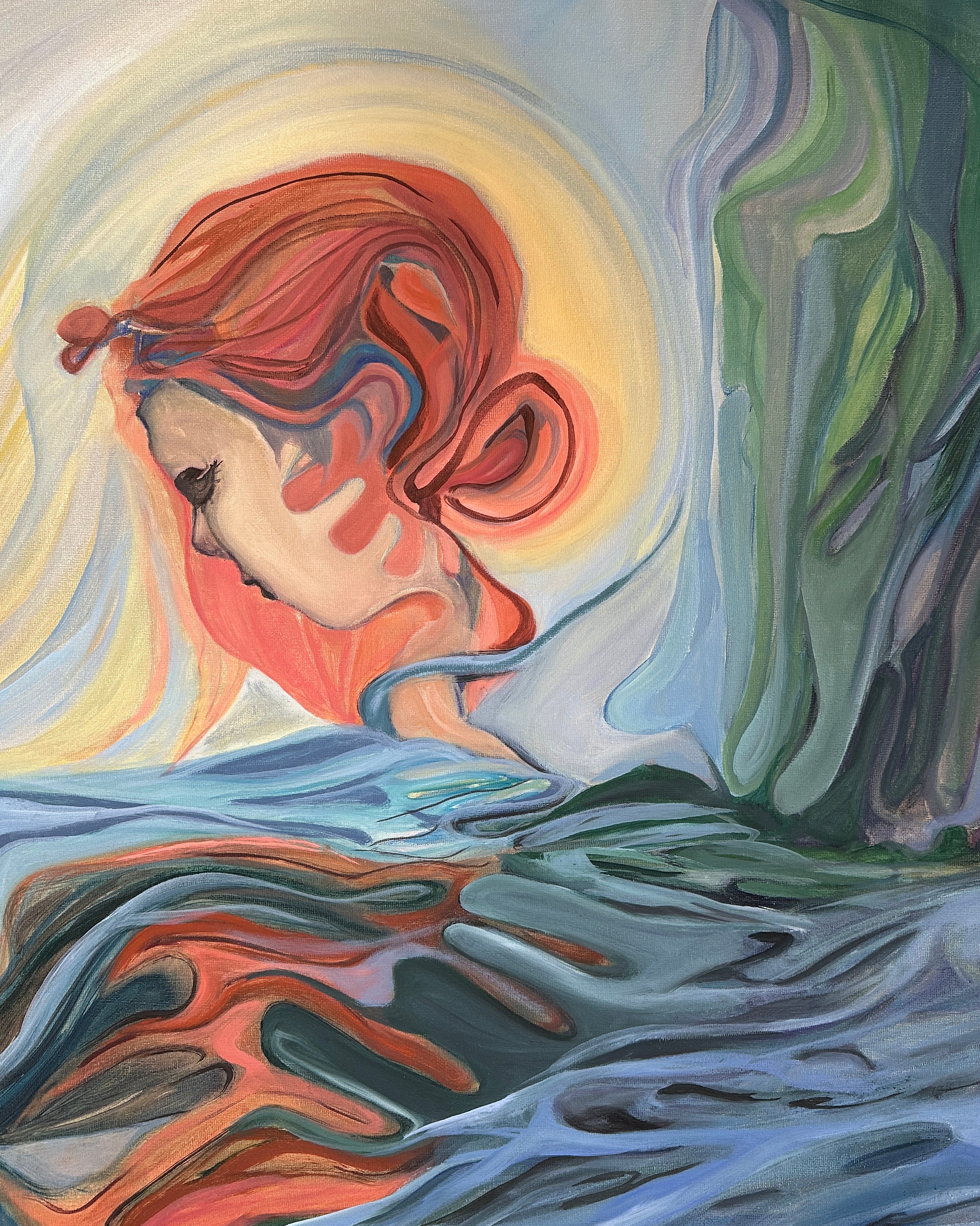 Woman's Portrait, oil on canvas on cardboard, original artwork