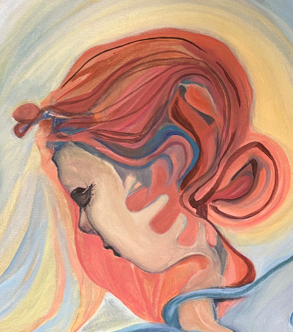 Woman's Portrait, oil on canvas on cardboard, original artwork