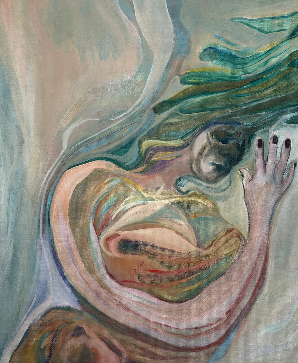 Deformed Figure, oil on canvas, original artwork