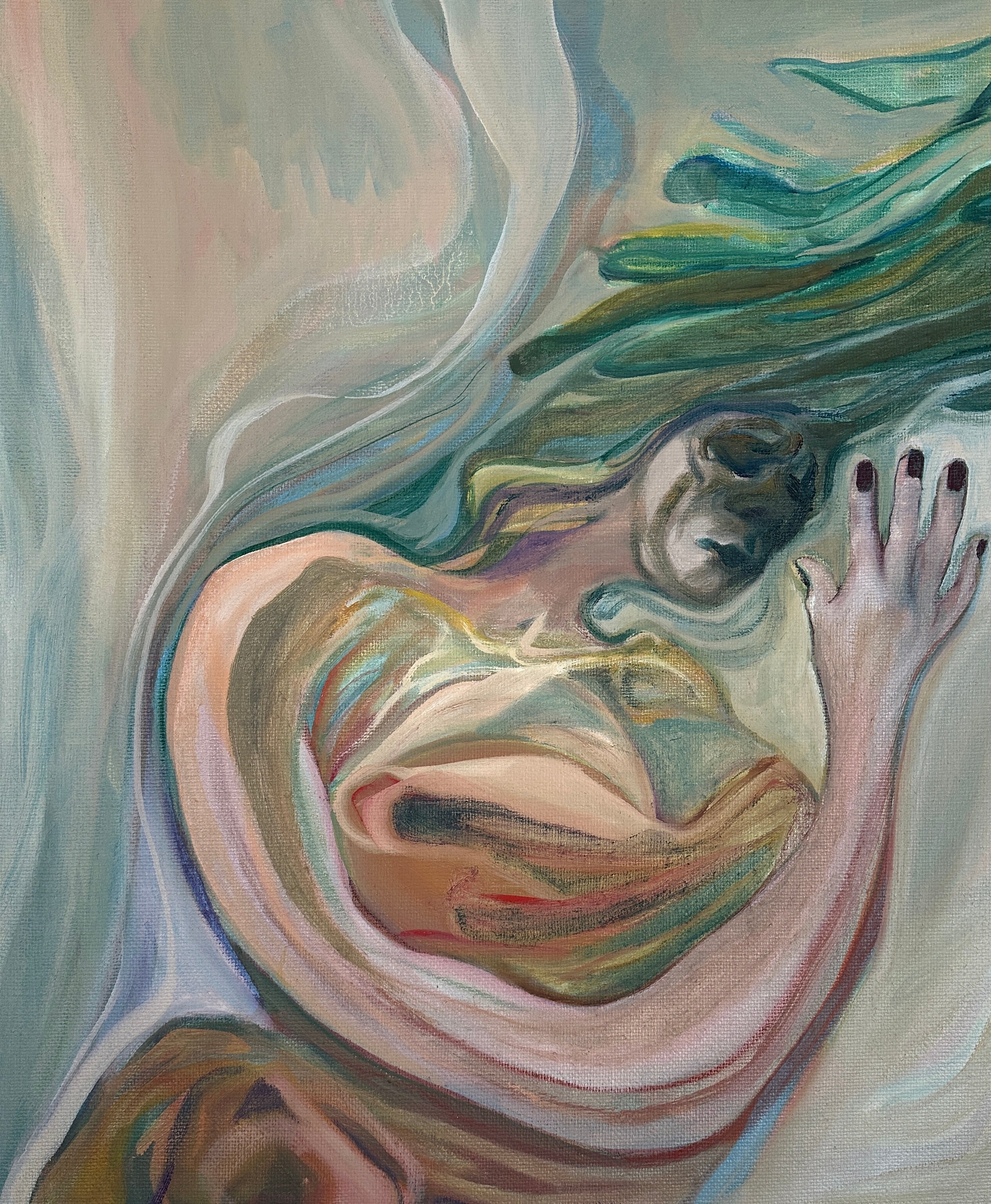 Deformed Figure, oil on canvas, original artwork