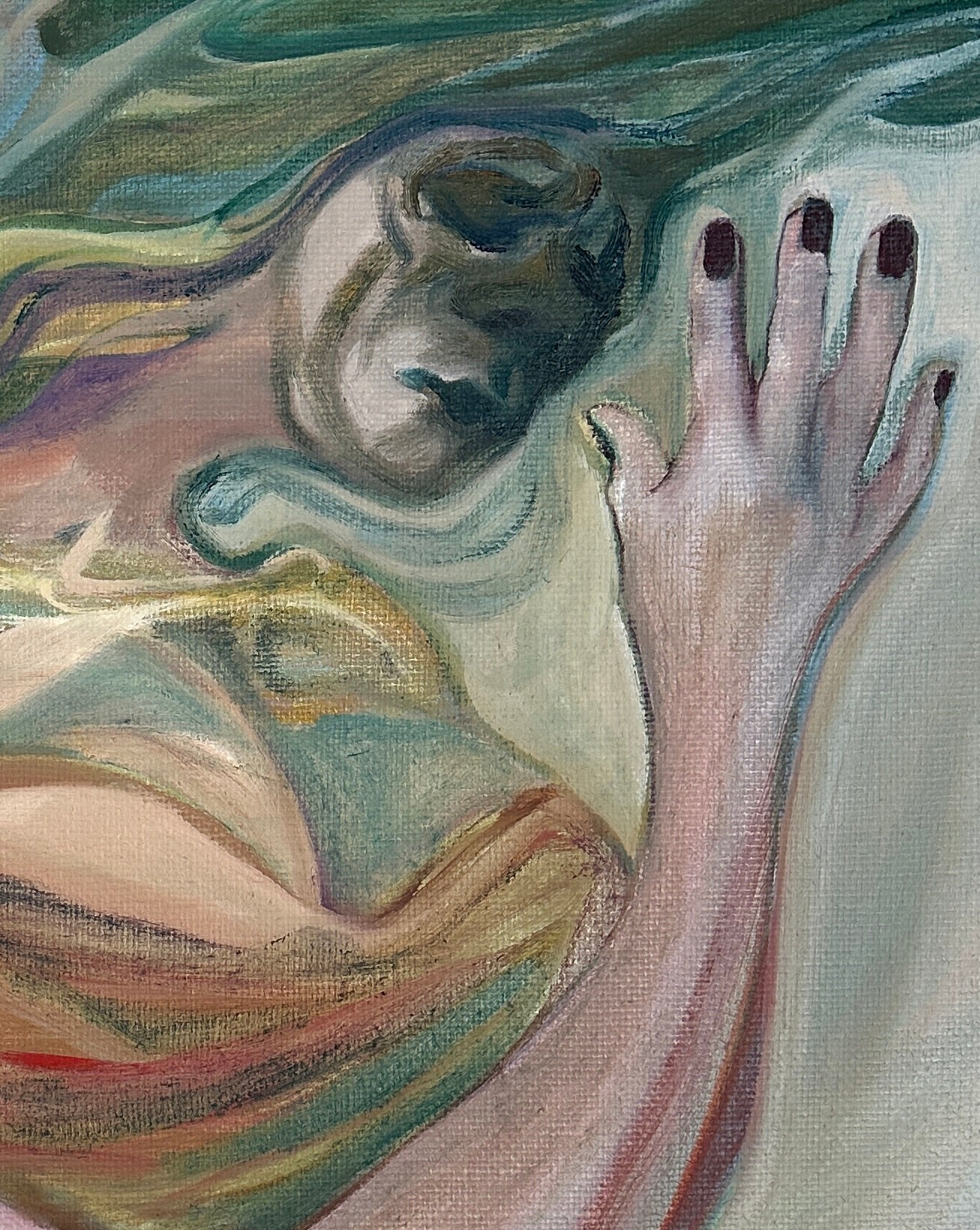 Deformed Figure, oil on canvas, original artwork