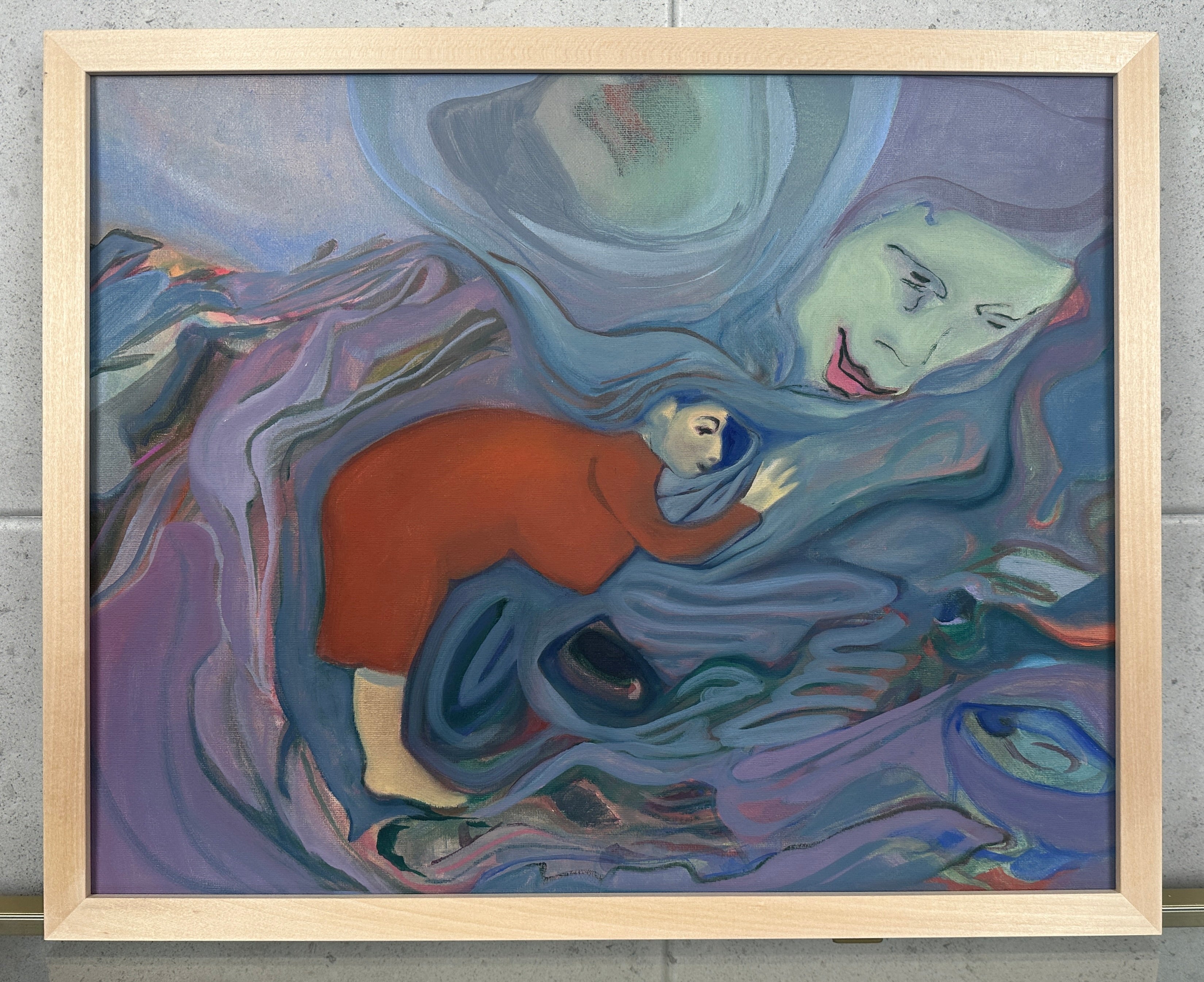 Dreamy Portrait, oil on canvas on cardboard, original artwork