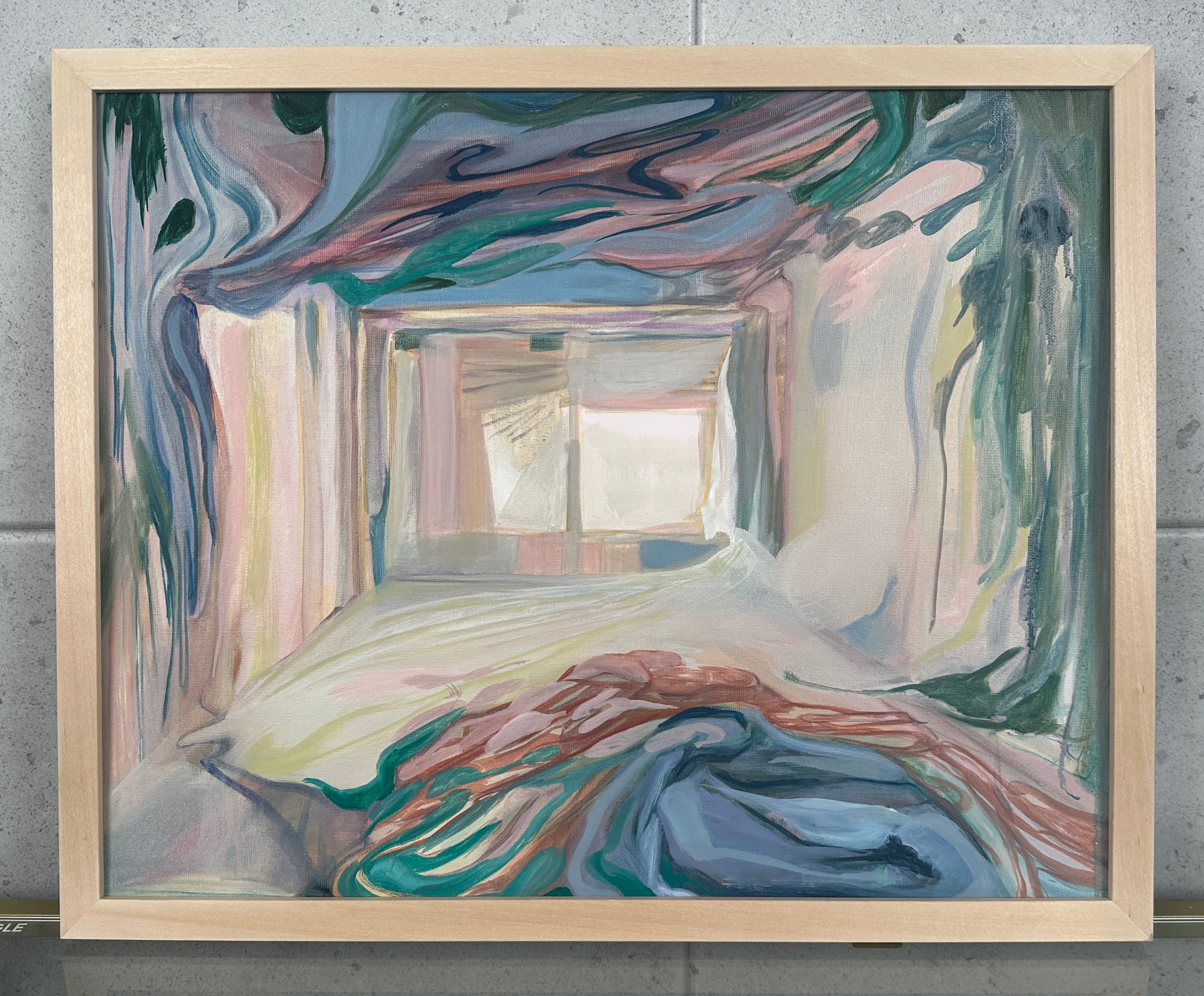 Shelter, oil on canvas on cardboard, oilpainting, original artwork