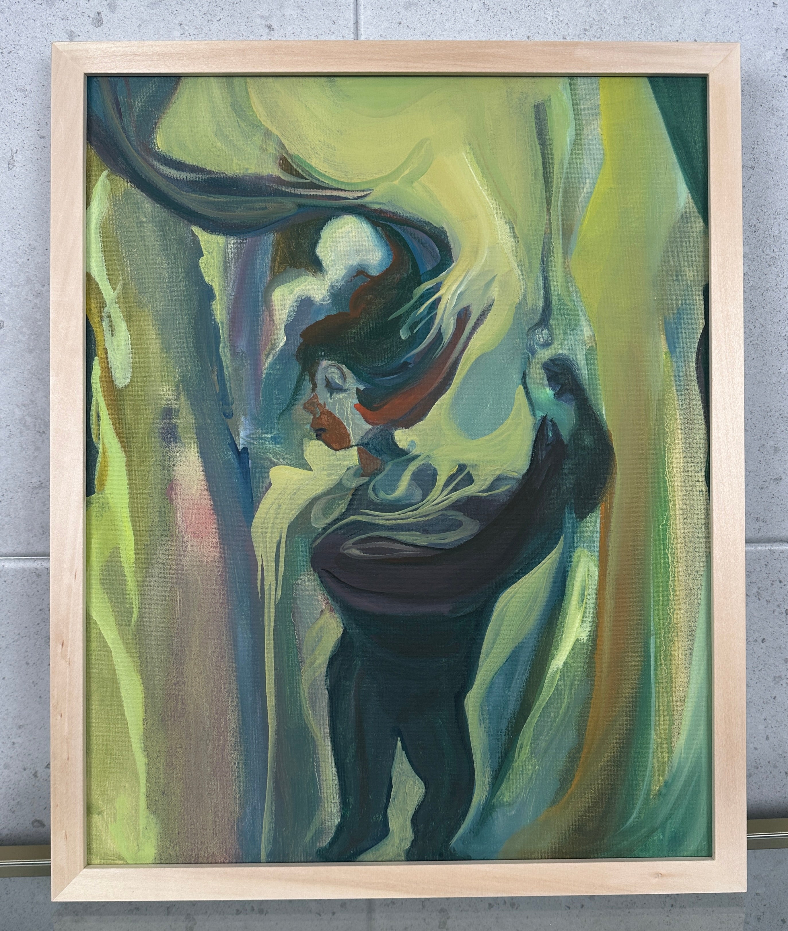 Selfportrait from imagination, oil on canvas on cardboard, original artwork