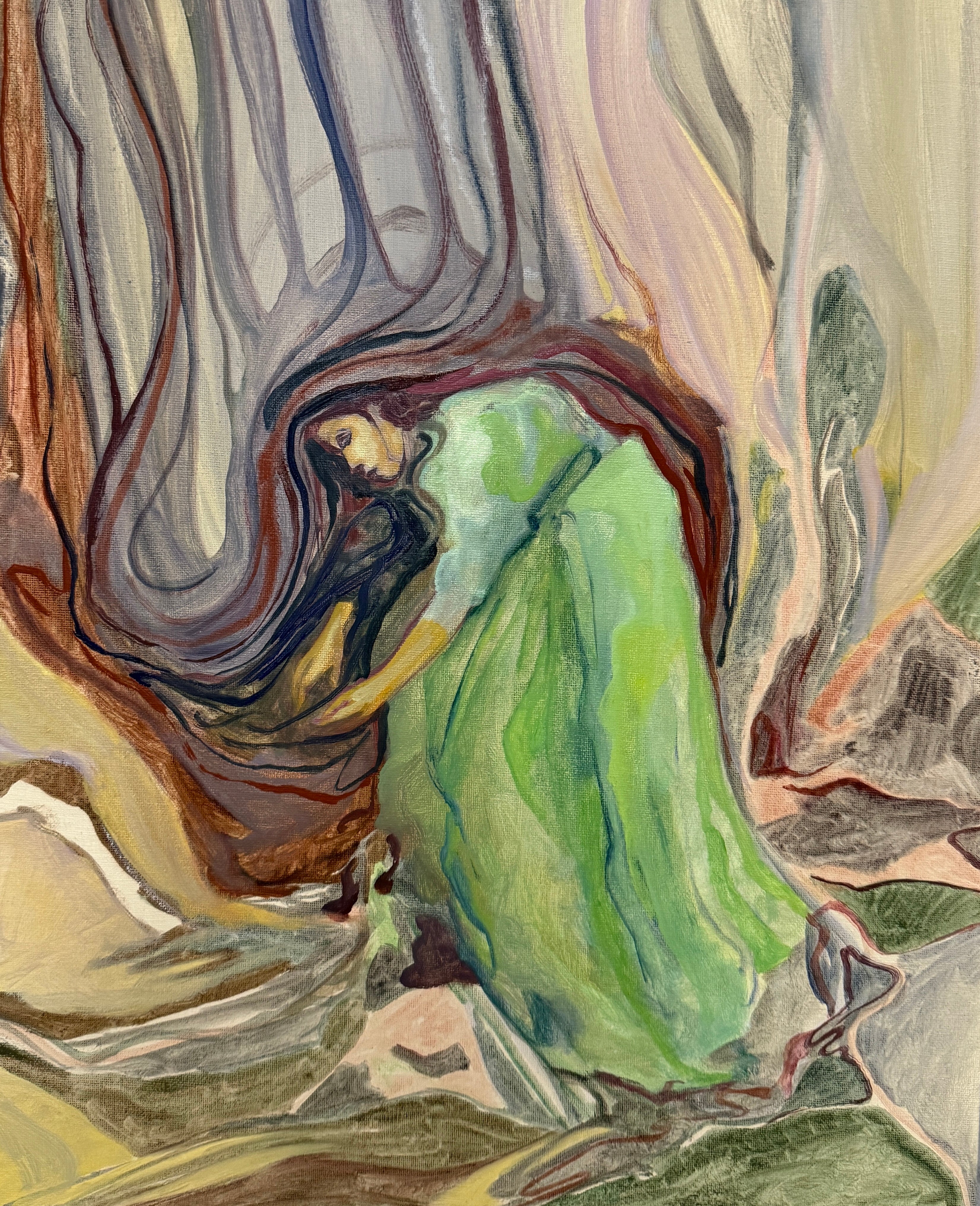 Woman, oil on canvas on cardboard, original artwork