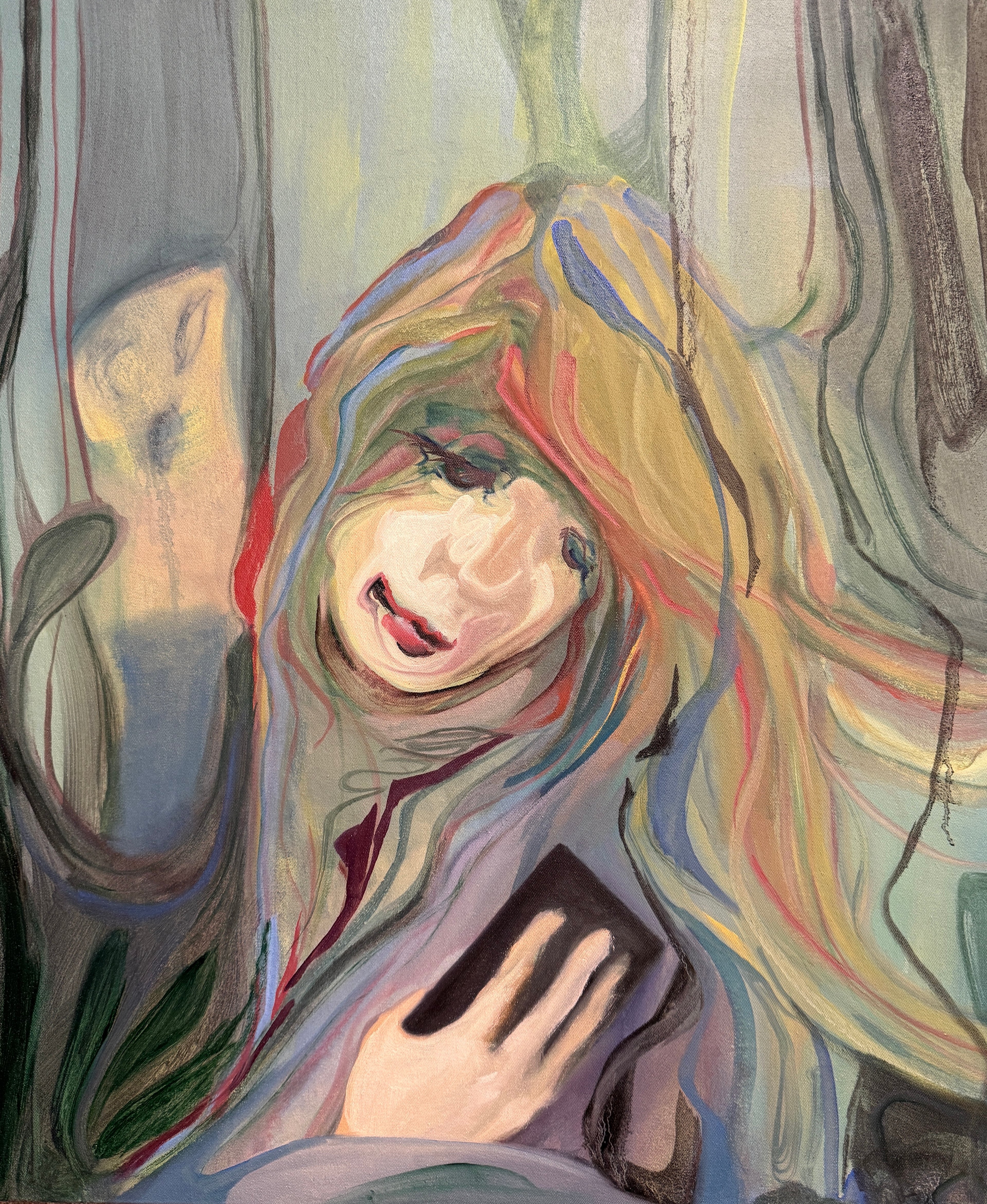 Girl's Face, oil on canvas, original work