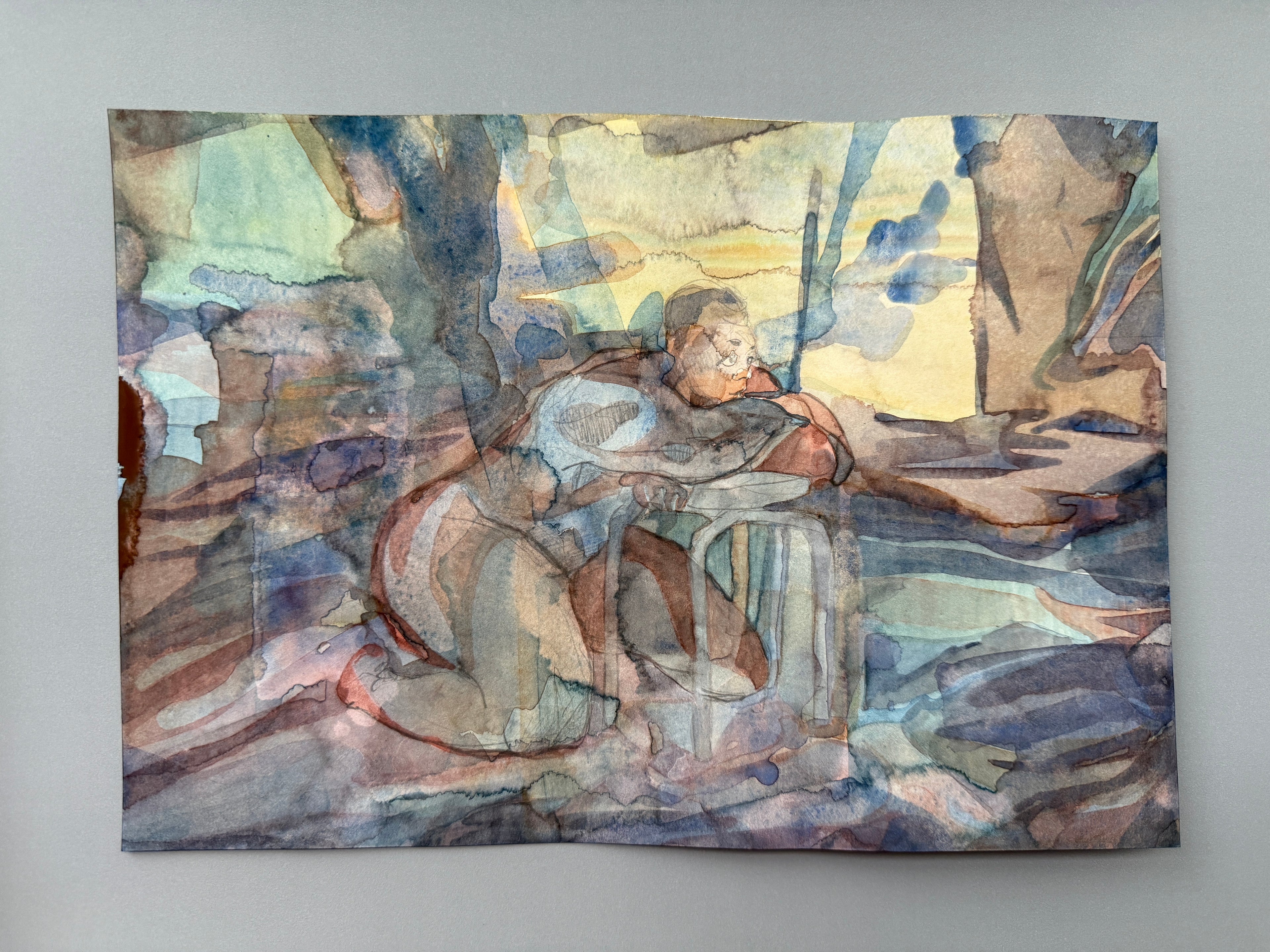 Male figure, life drawing, original art on paper