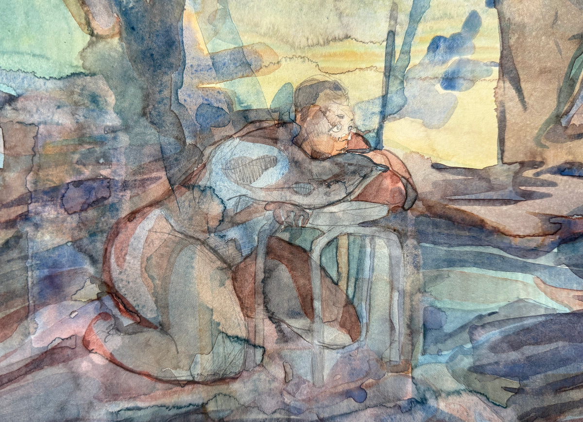 Male figure, life drawing, original art on paper