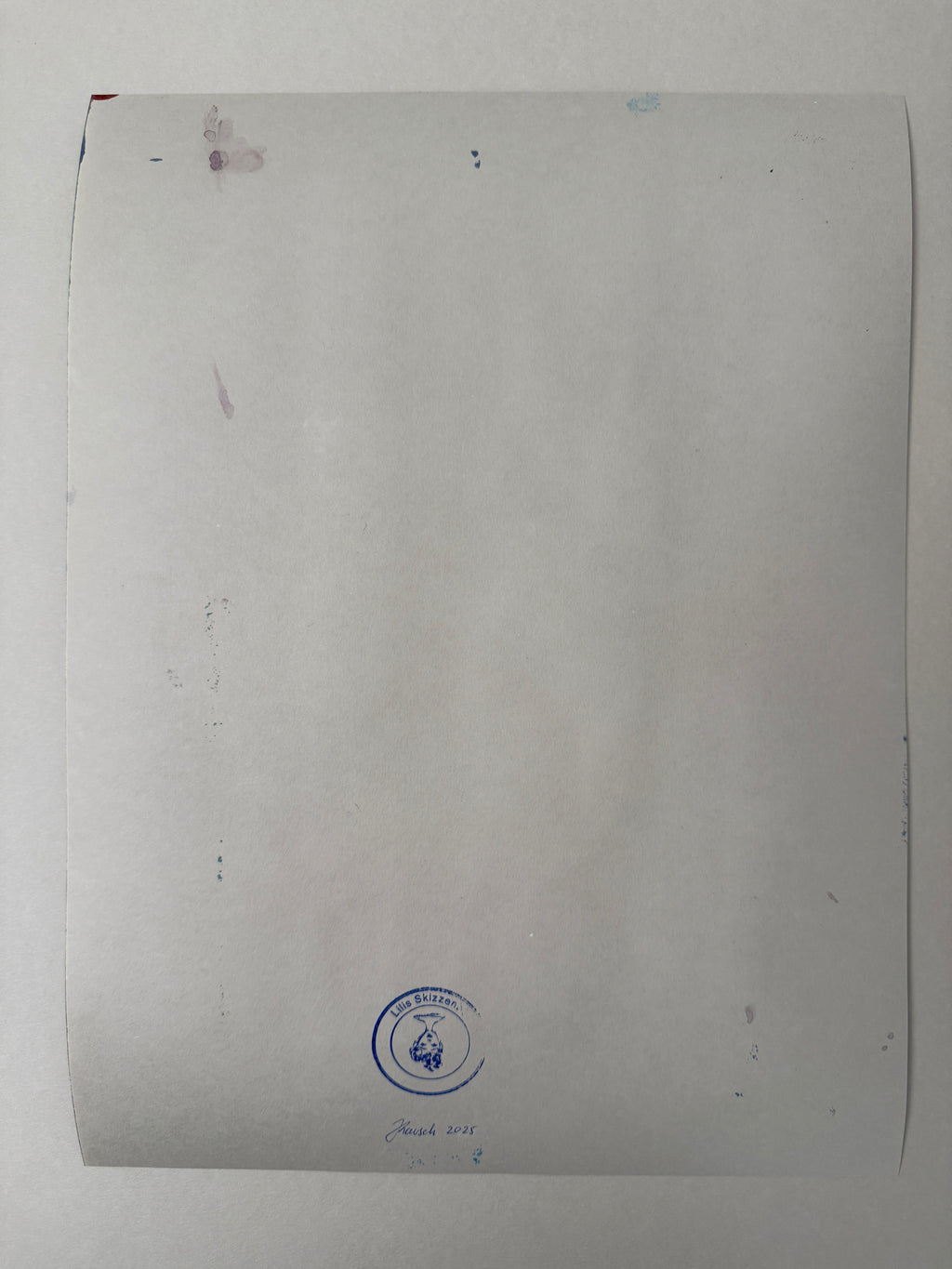 Blue figure, acrylic artwork on paper, original painting on paper