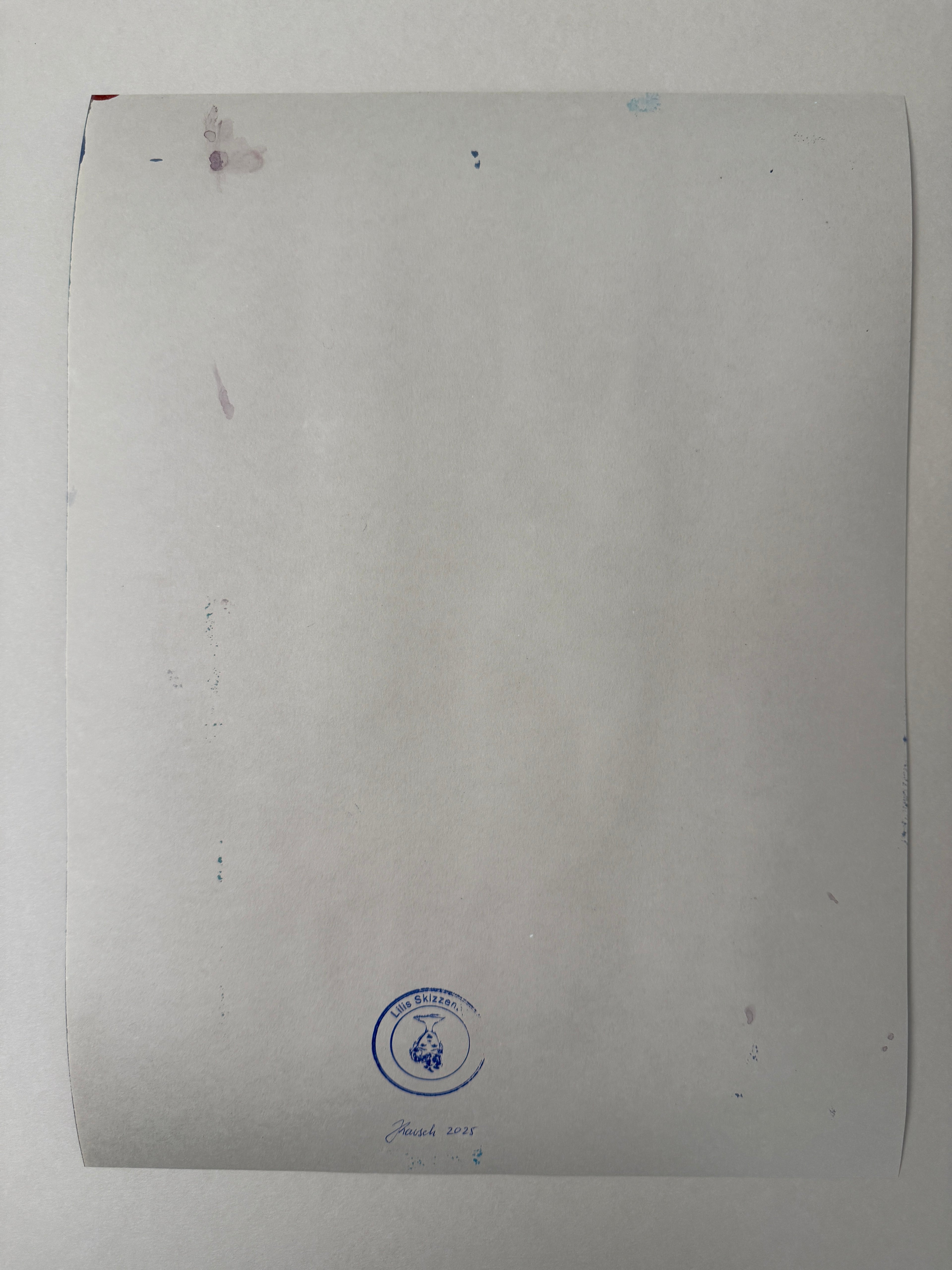 Blue figure, acrylic artwork on paper, original painting on paper