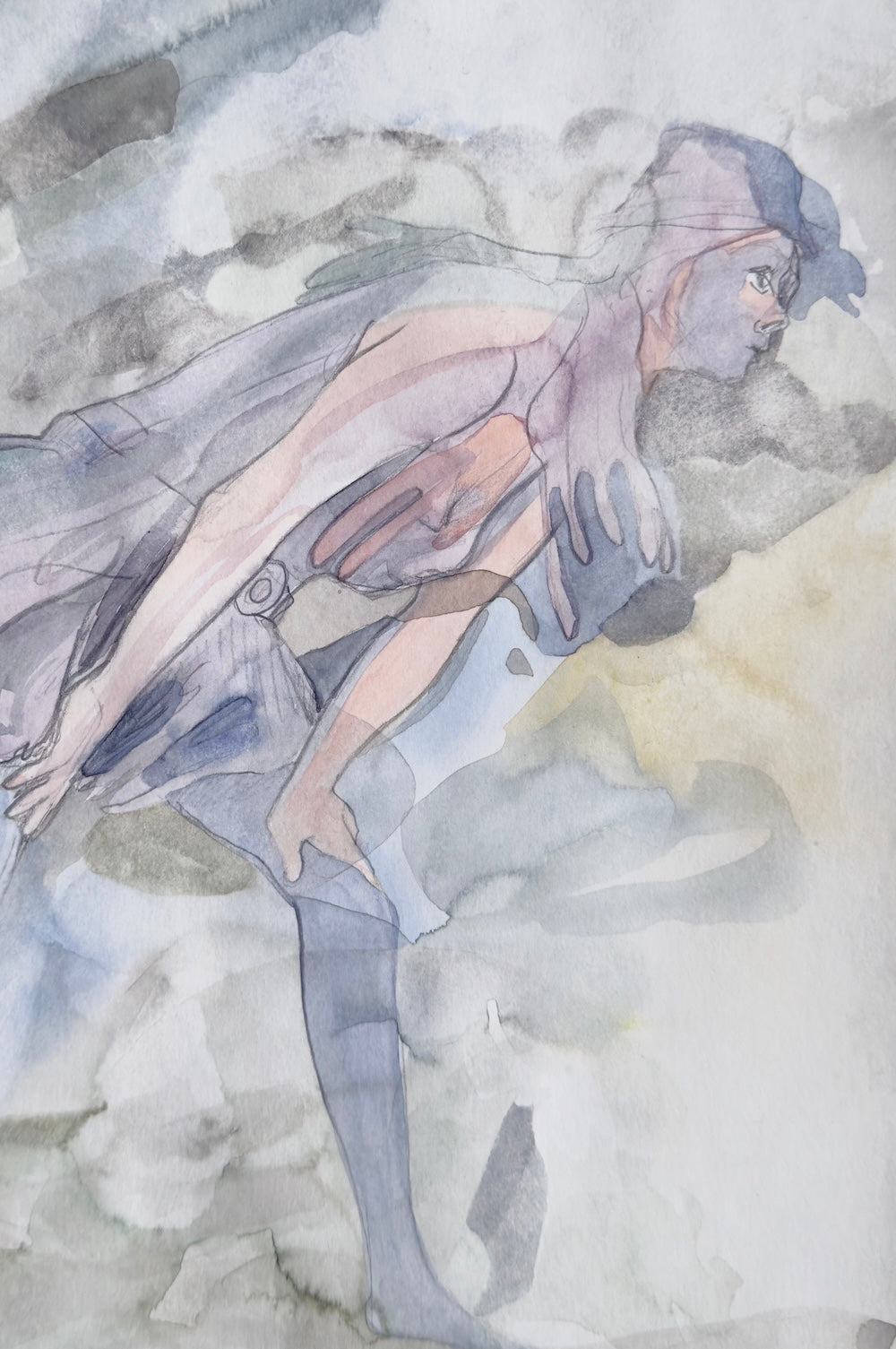 Winter in June, small works on paper, original drawing