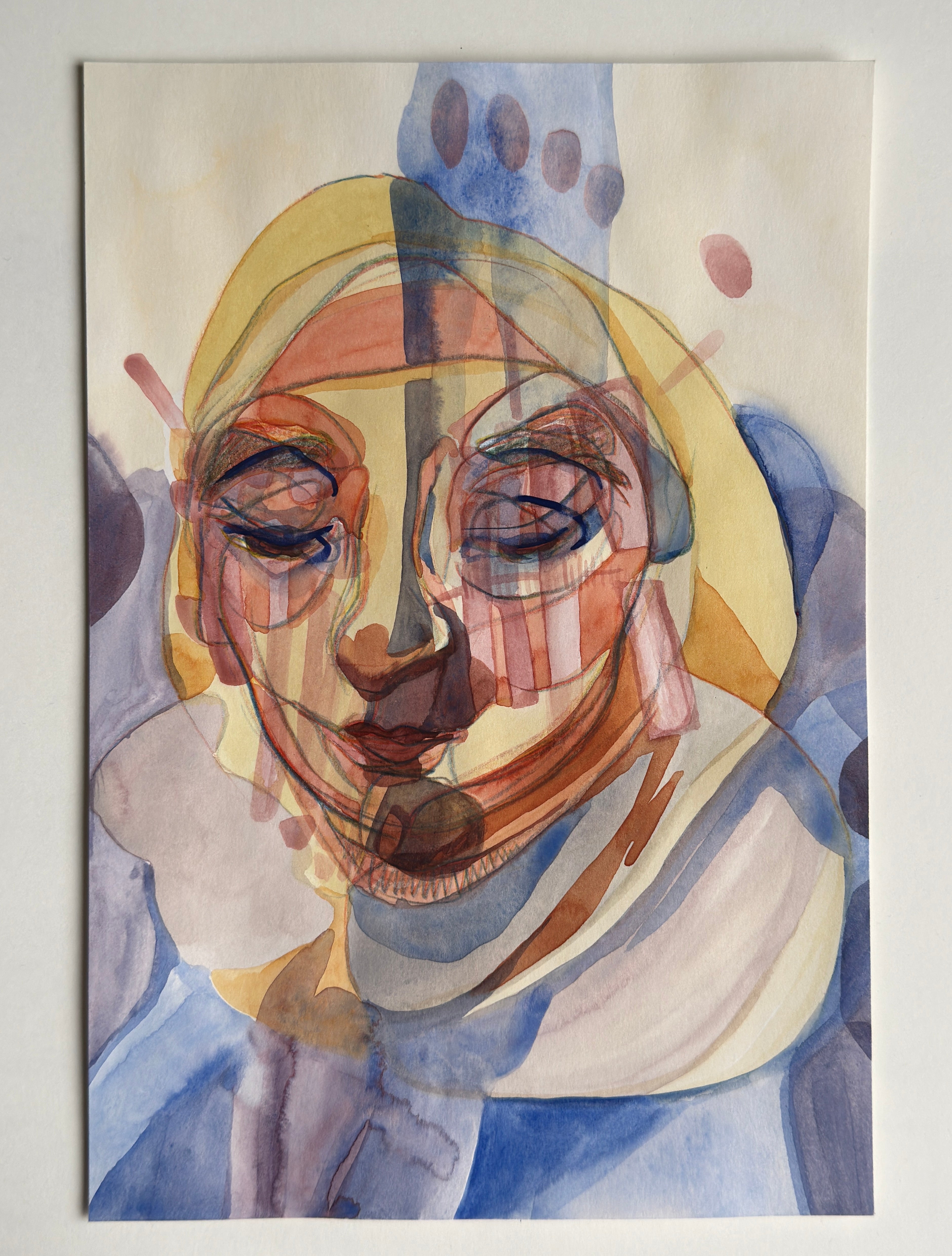 Small Portrait Drawing, original artwork on paper