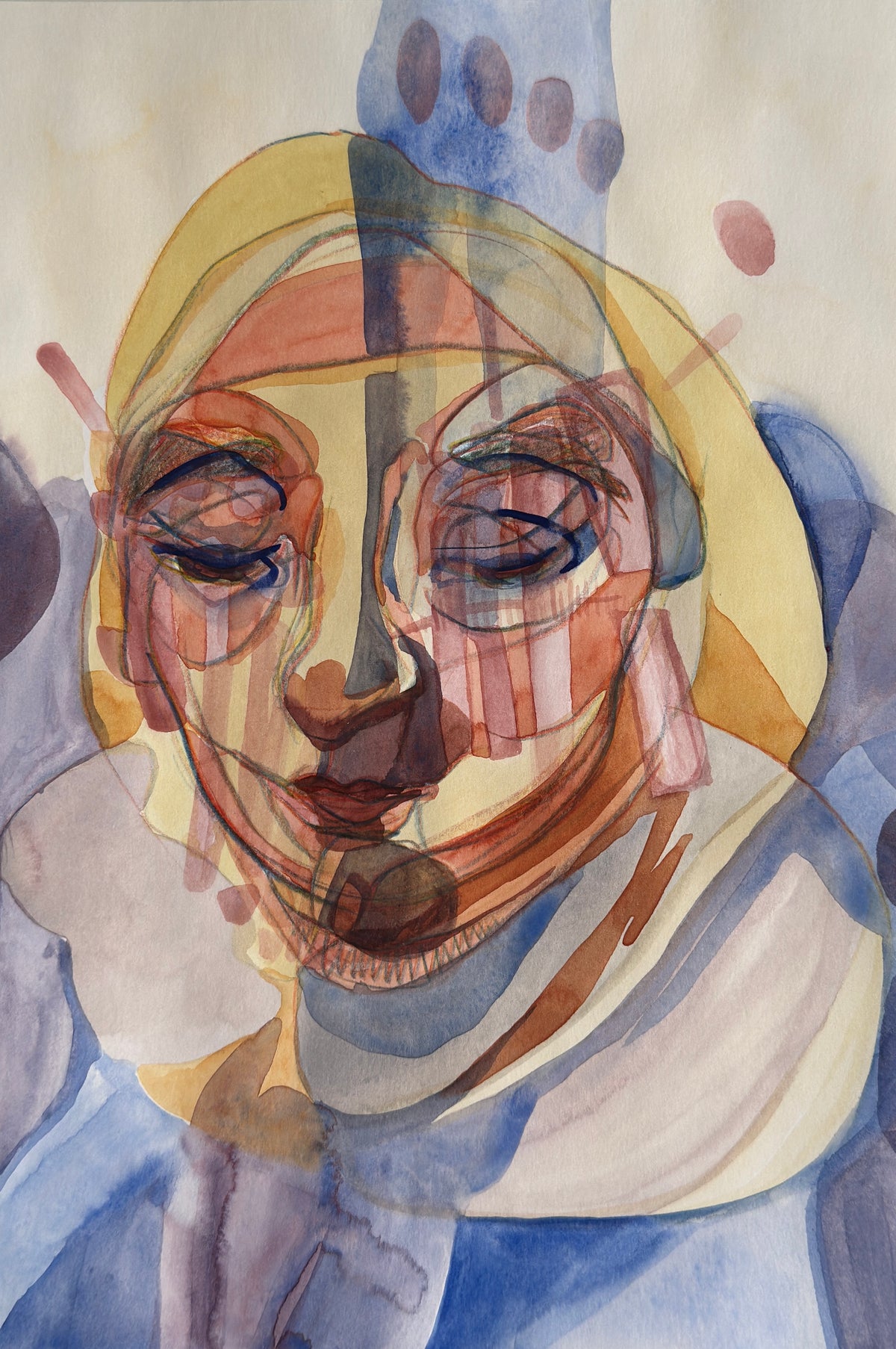 Small Portrait Drawing, original artwork on paper