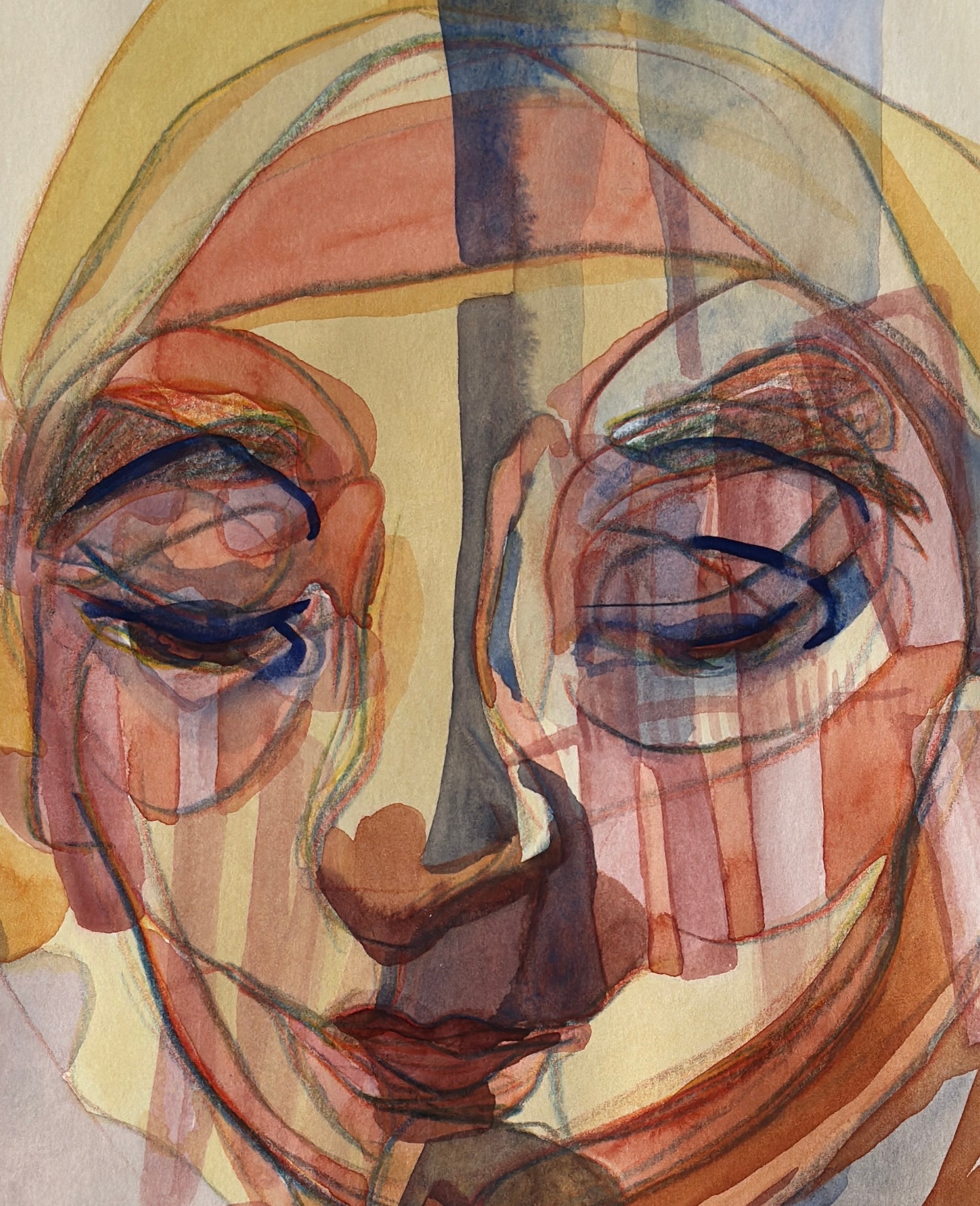 Small Portrait Drawing, original artwork on paper