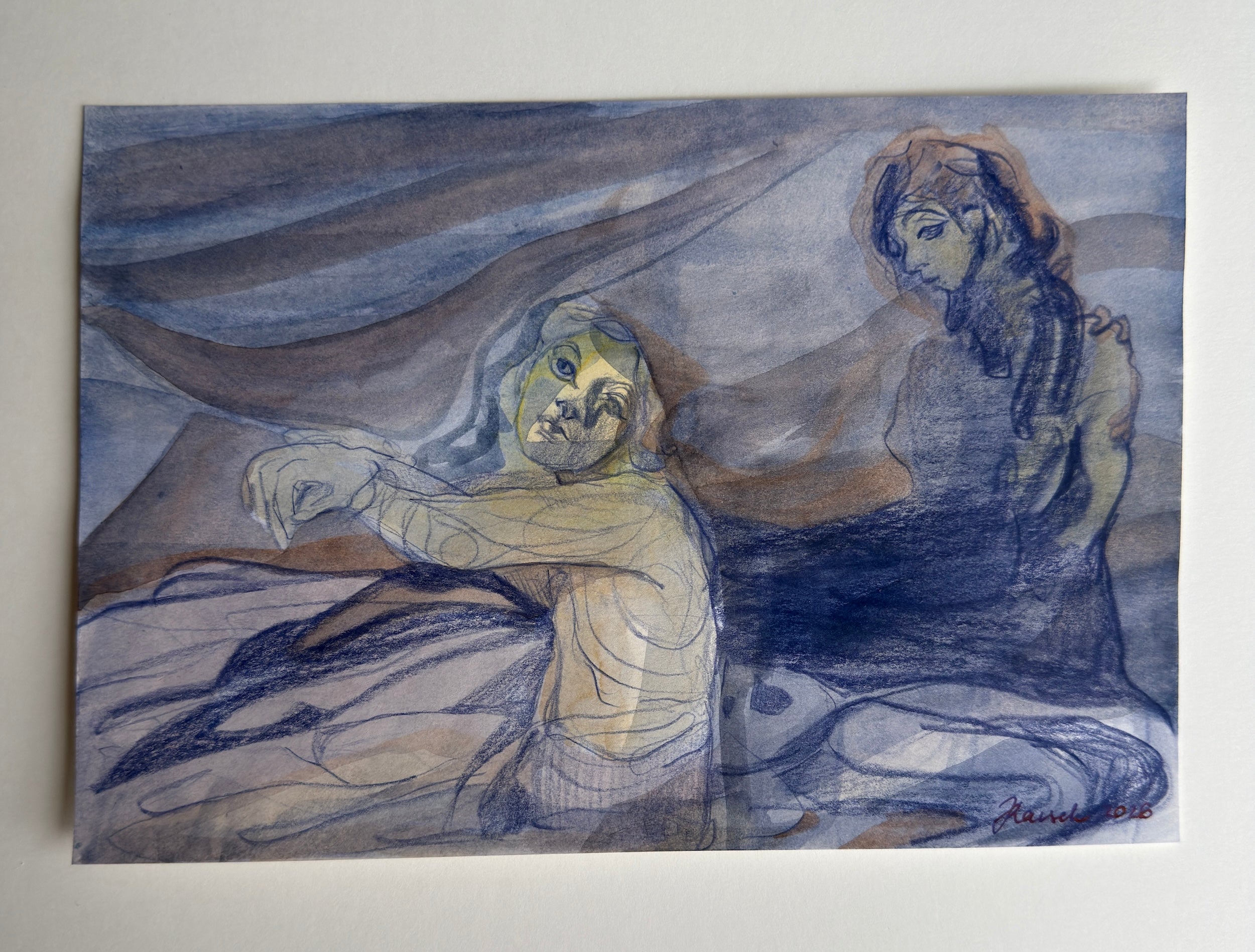 Beautiful Lies, original artwork, small works on paper