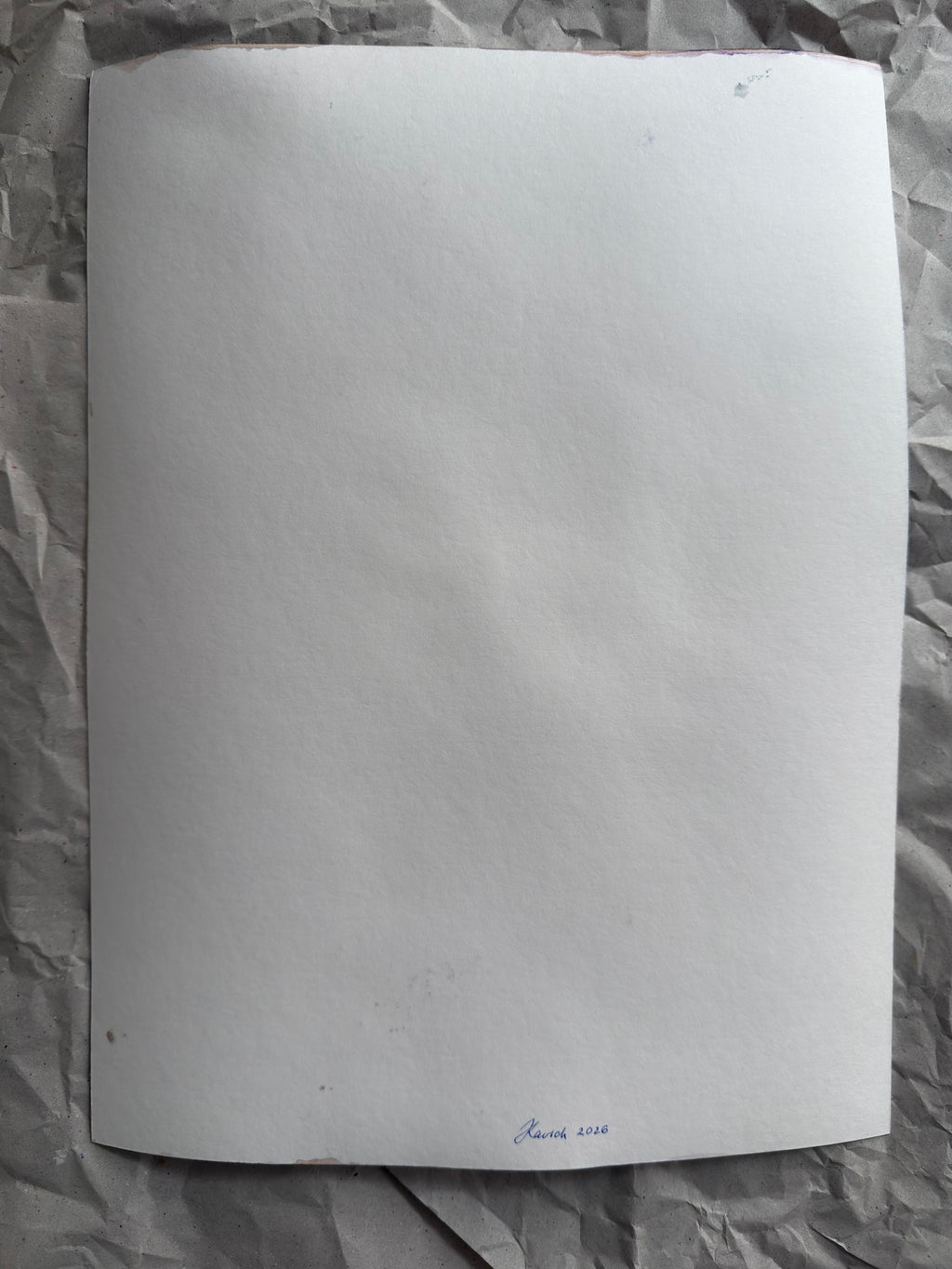 Figure in blue, watercolor, original piece