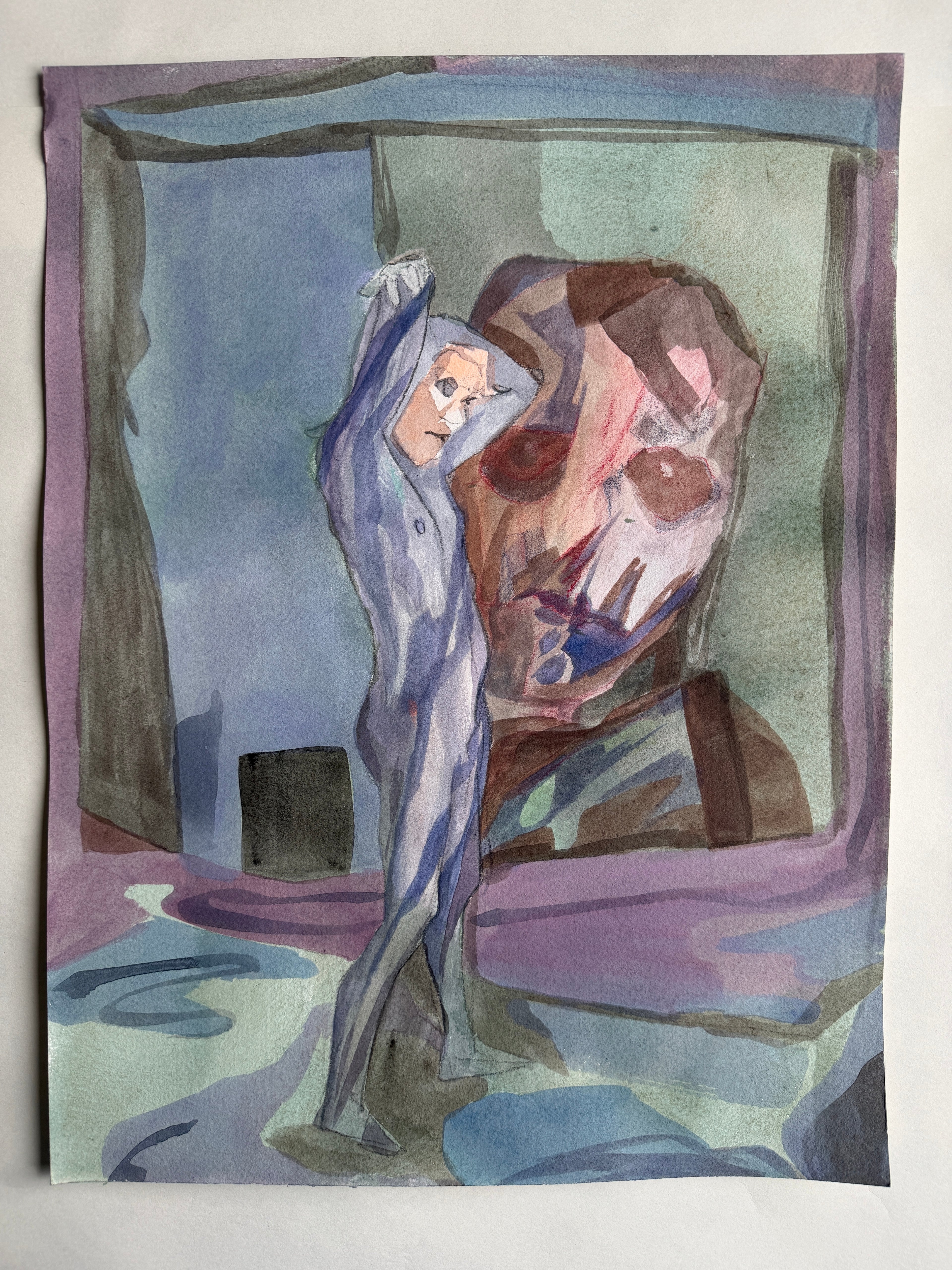 Memory, acrylic on paper, original artwork