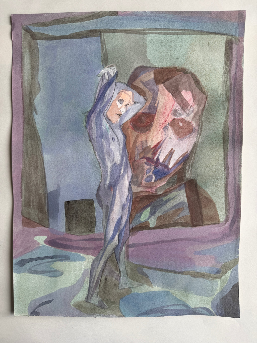 Memory, acrylic on paper, original artwork