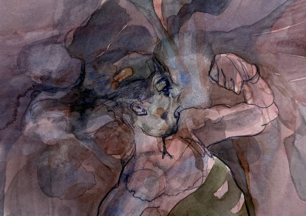 Powers, watercolor on paper, original work