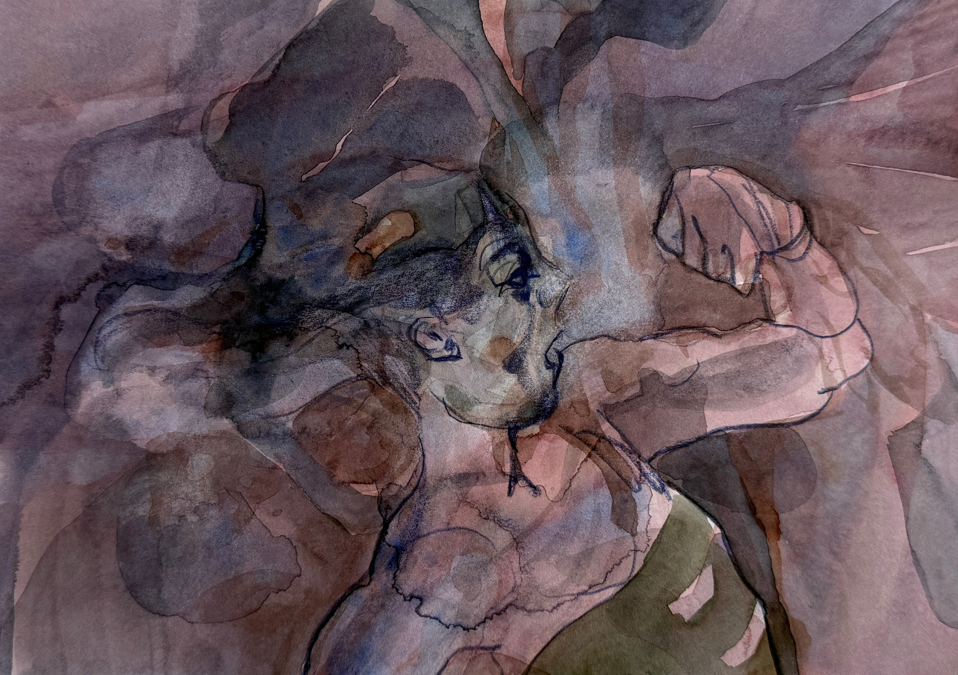 Powers, watercolor on paper, original work