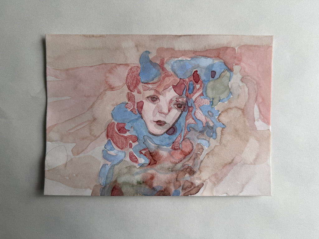 Quick litte drawing, original art, watercolors