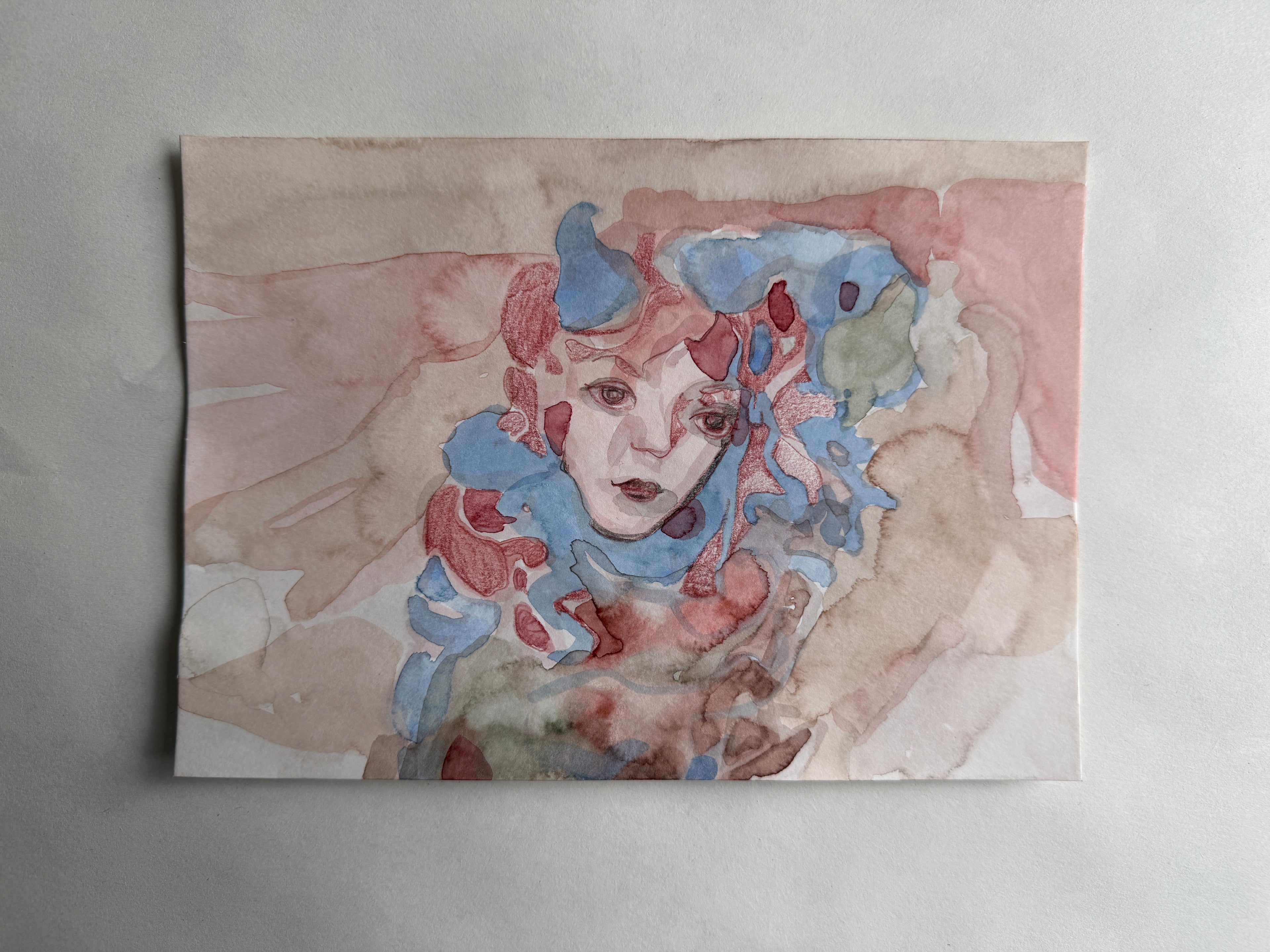 Quick litte drawing, original art, watercolors