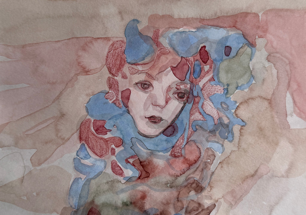 Quick litte drawing, original art, watercolors