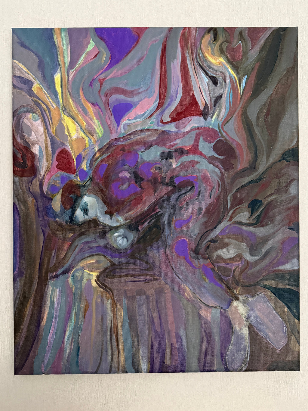 Red and violet, oil on canvas, 60 x 50 cm