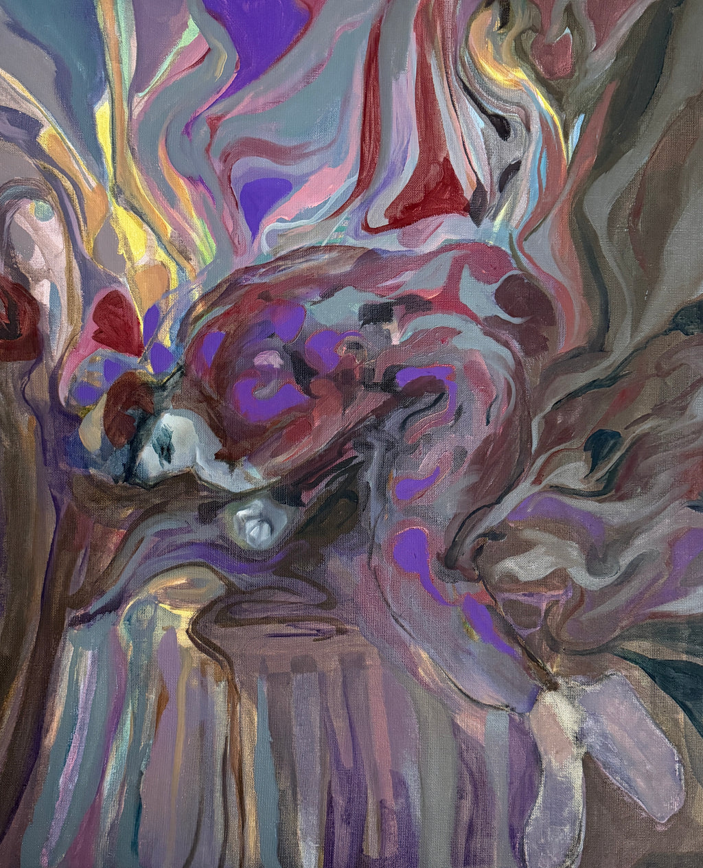 Red and violet, oil on canvas, 60 x 50 cm
