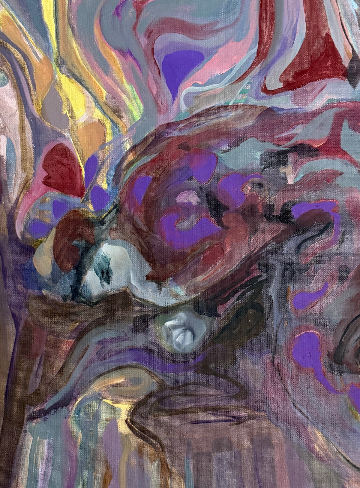 Red and violet, oil on canvas, 60 x 50 cm