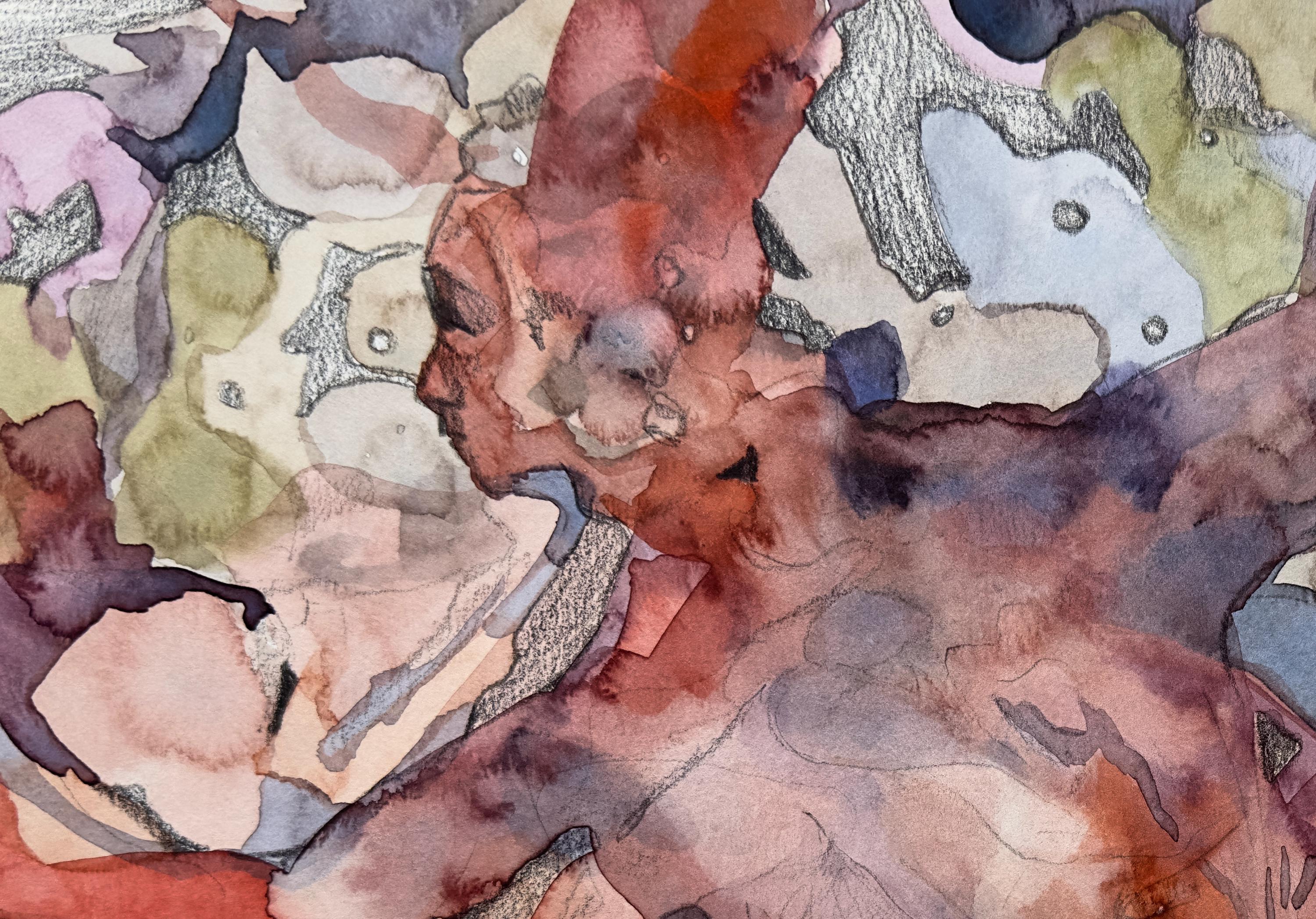 Dreamer, pencila and watercolors on paper, original
