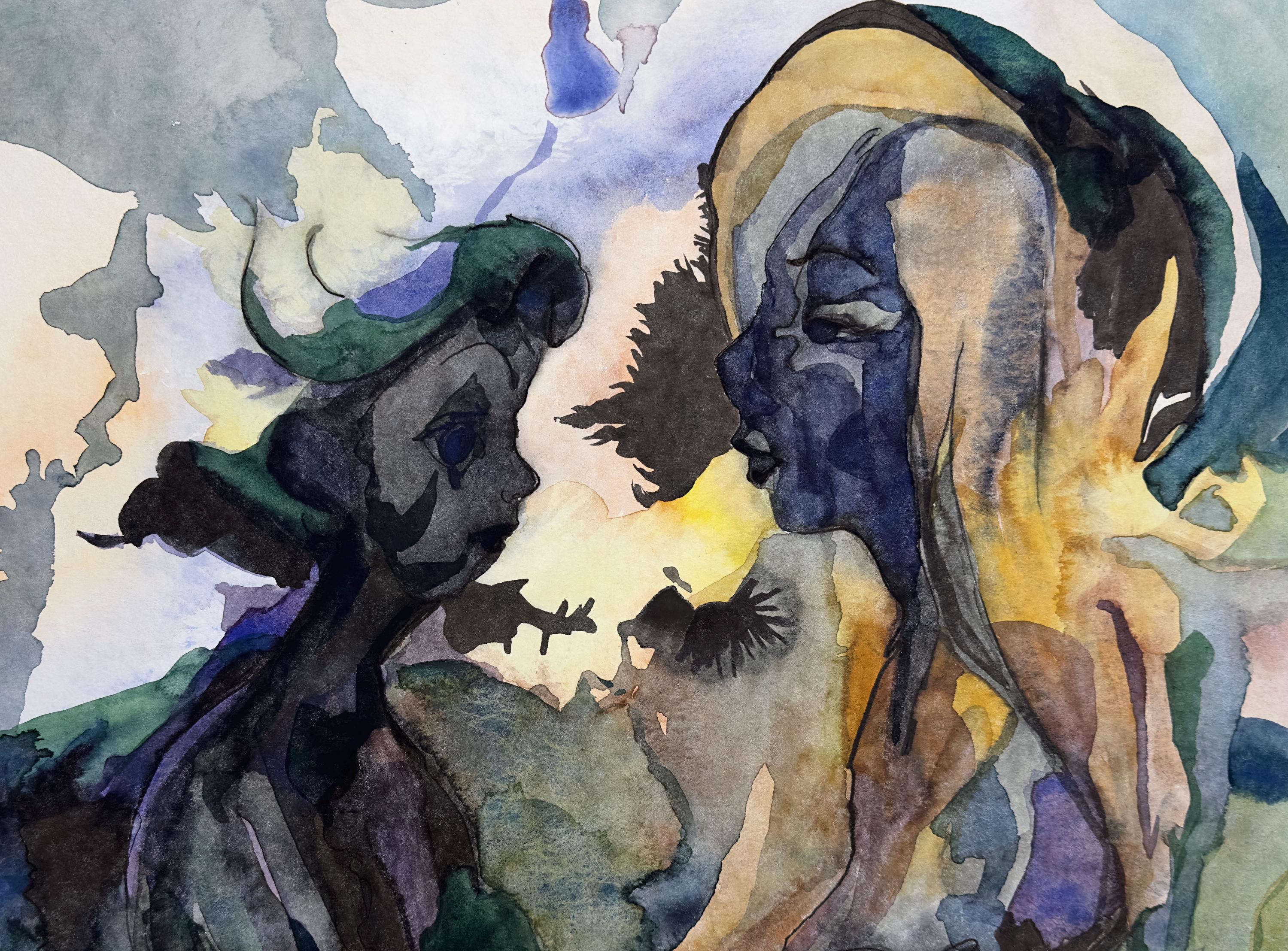 Halloween 2024, ink and watercolors, original art