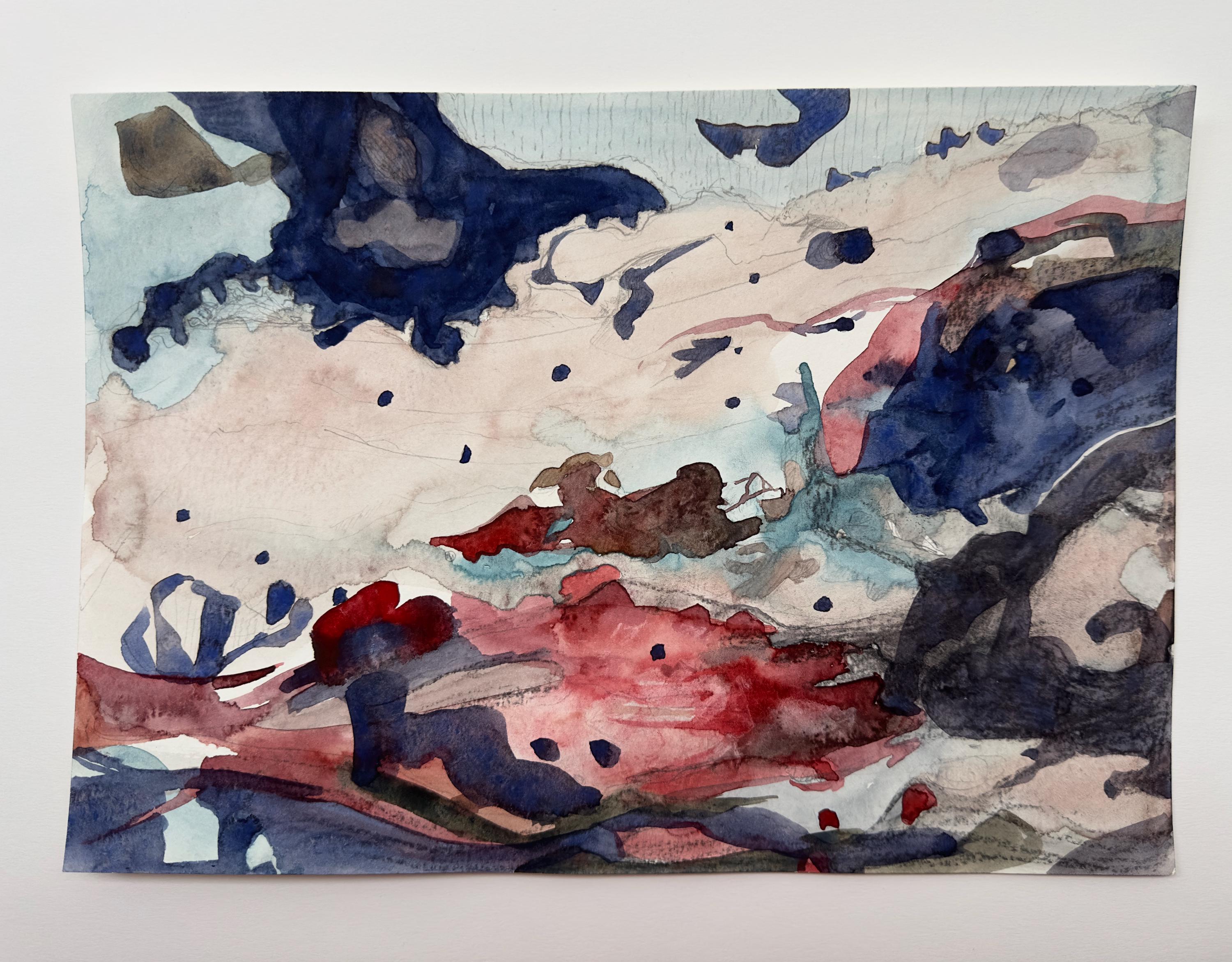 Rainy Morning, abstract watercolor, original work
