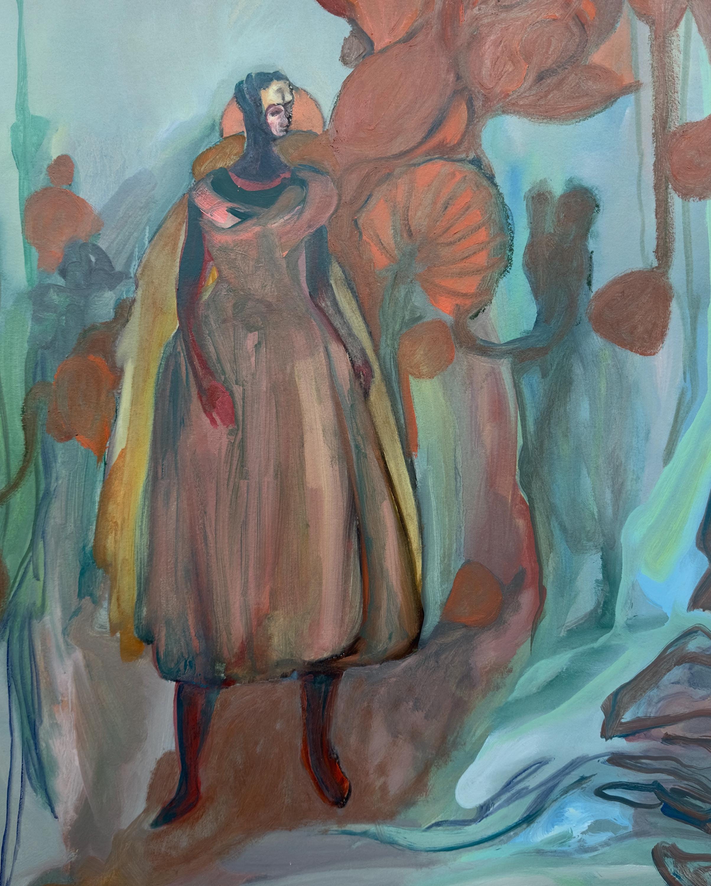 Dreamer, oil on paper, original art